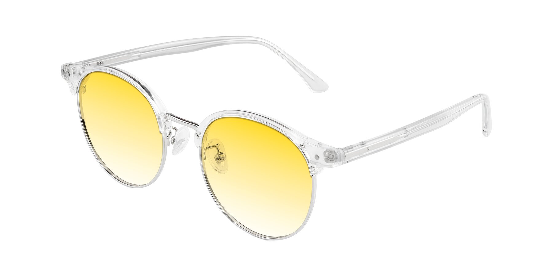 Angle of Karnes in Clear/Silver with Yellow Gradient Lenses
