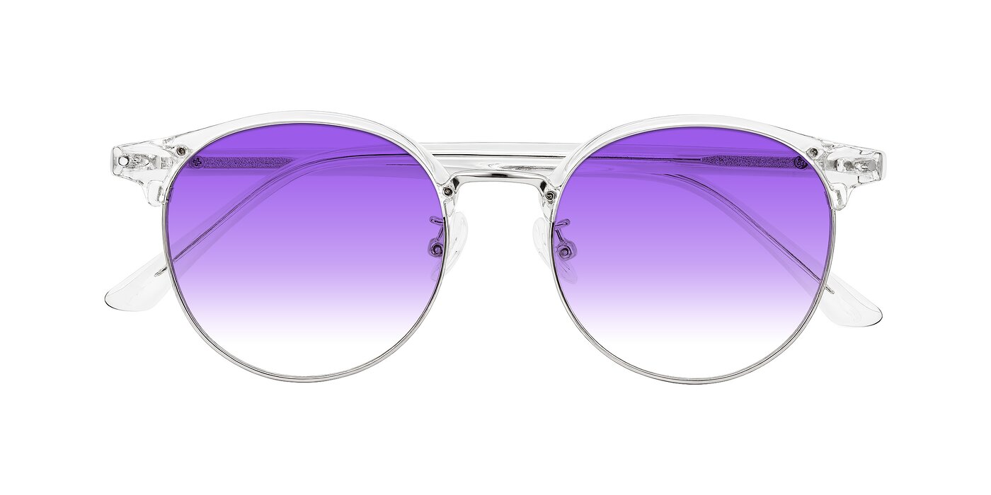 Karnes - Clear/Silver Gradient Sunglasses