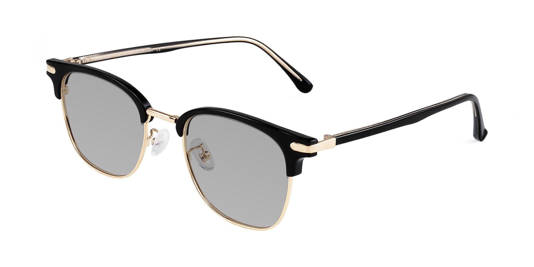 Angle of Raguti in Black/Gold with Light Gray Tinted Lenses