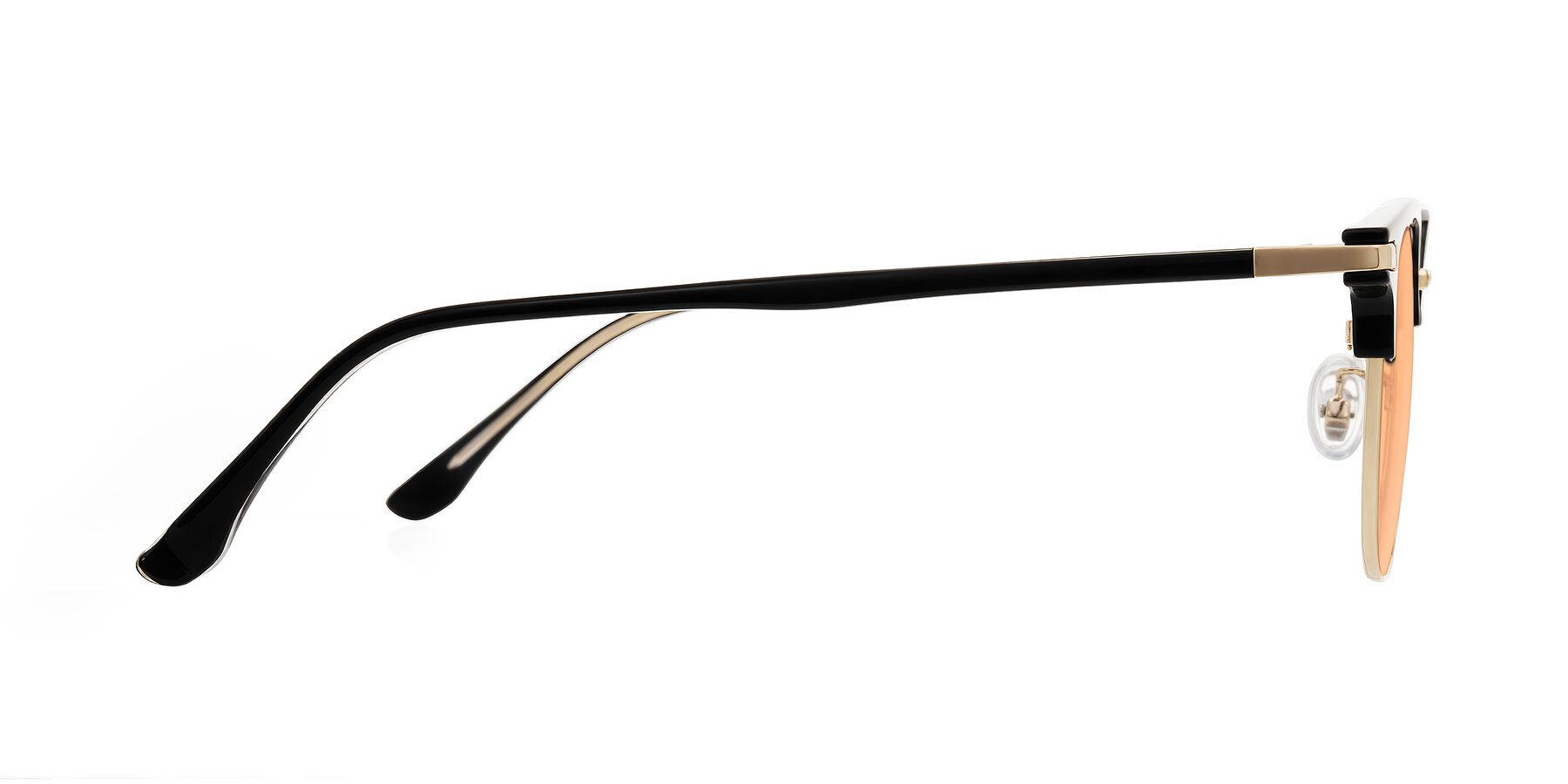 Side of Raguti in Black/Gold with Light Orange Tinted Lenses