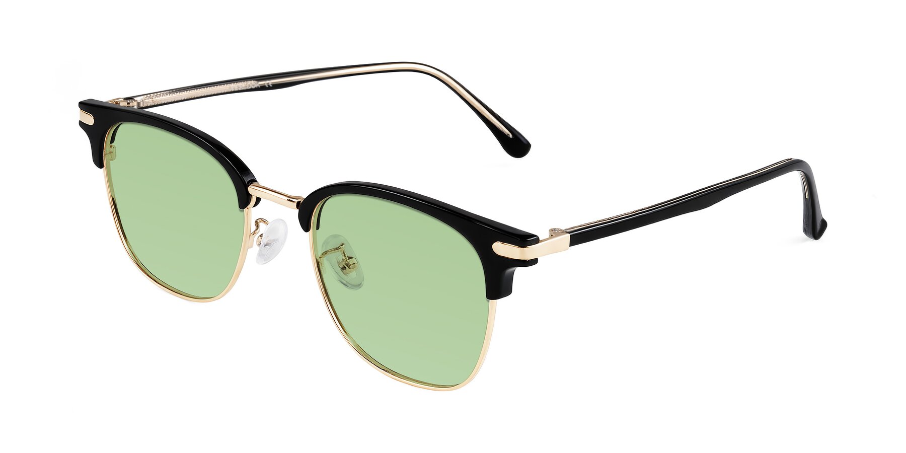 Angle of Raguti in Black/Gold with Medium Green Tinted Lenses
