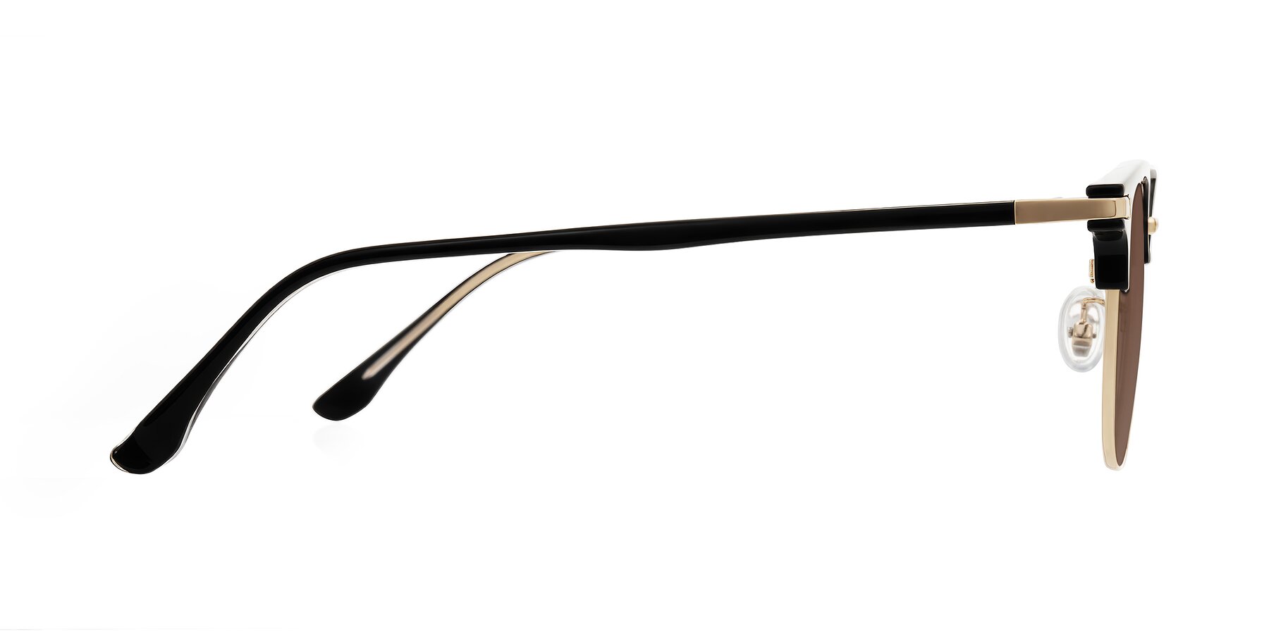 Side of Raguti in Black/Gold with Brown Tinted Lenses