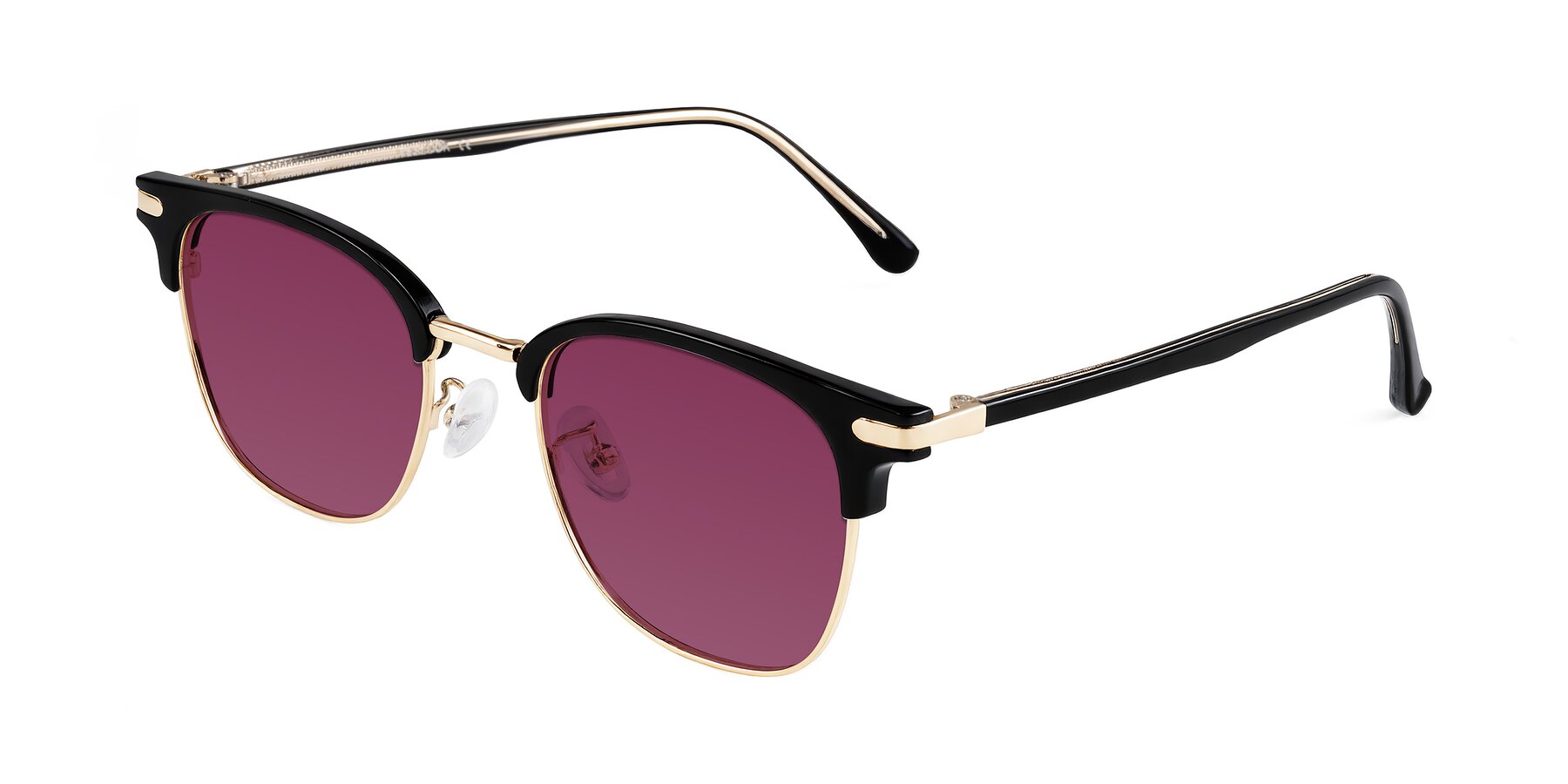 Angle of Raguti in Black/Gold with Wine Tinted Lenses