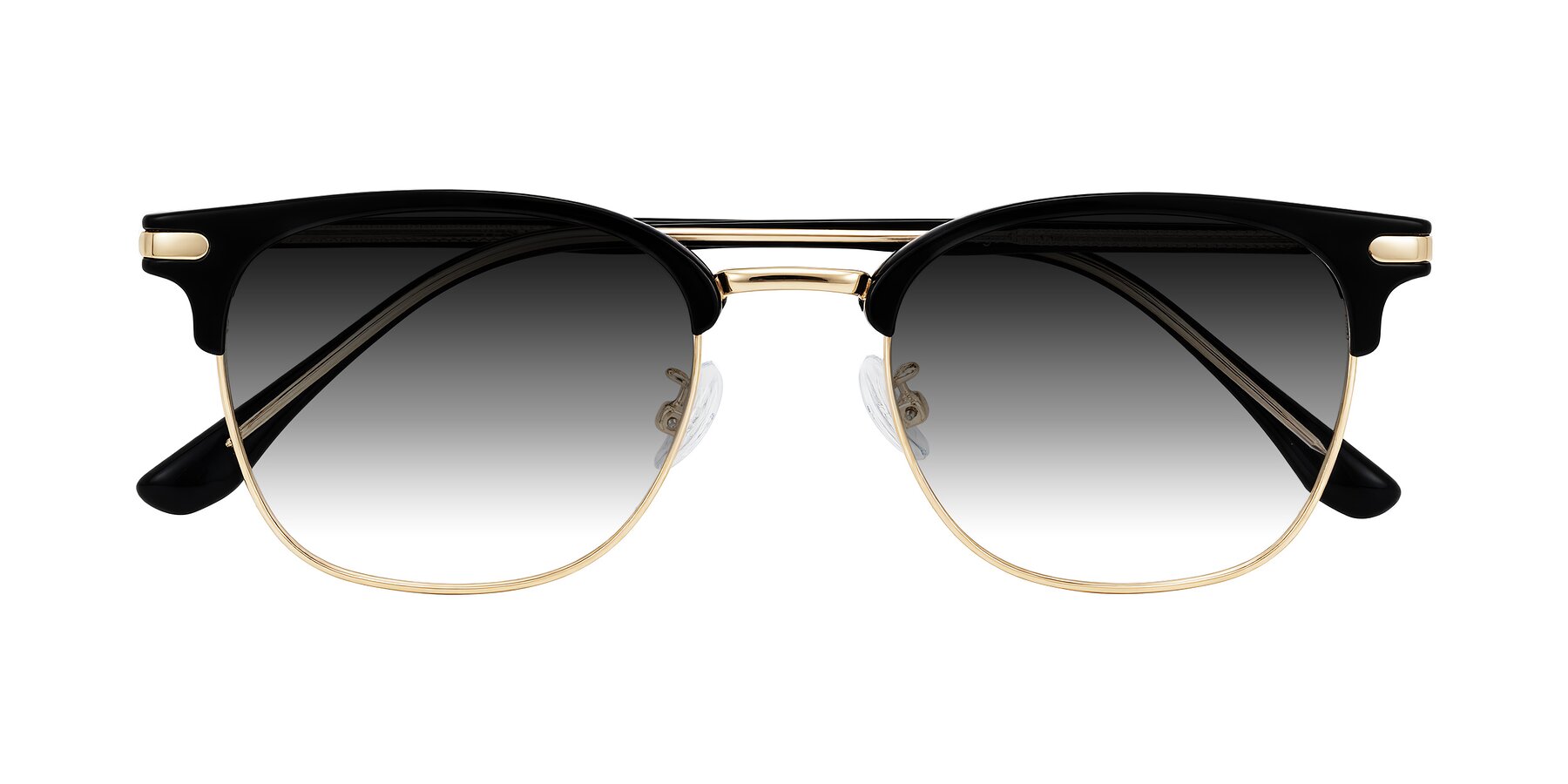 Folded Front of Raguti in Black/Gold with Gray Gradient Lenses
