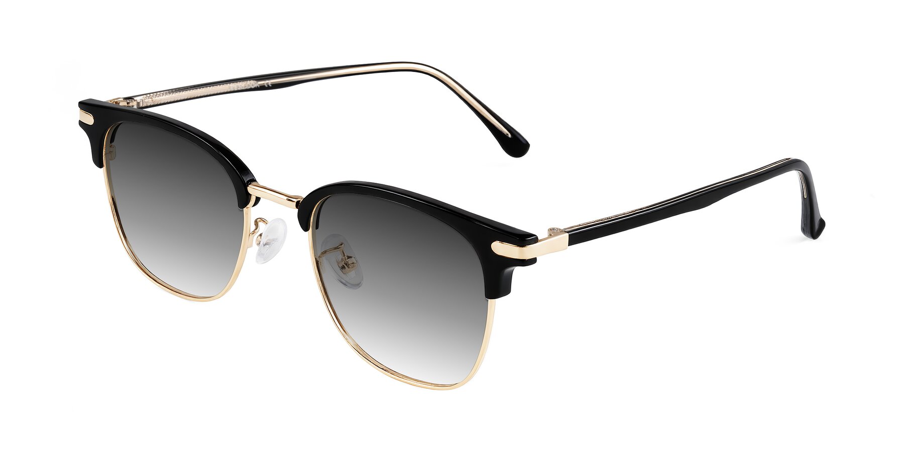 Angle of Raguti in Black/Gold with Gray Gradient Lenses