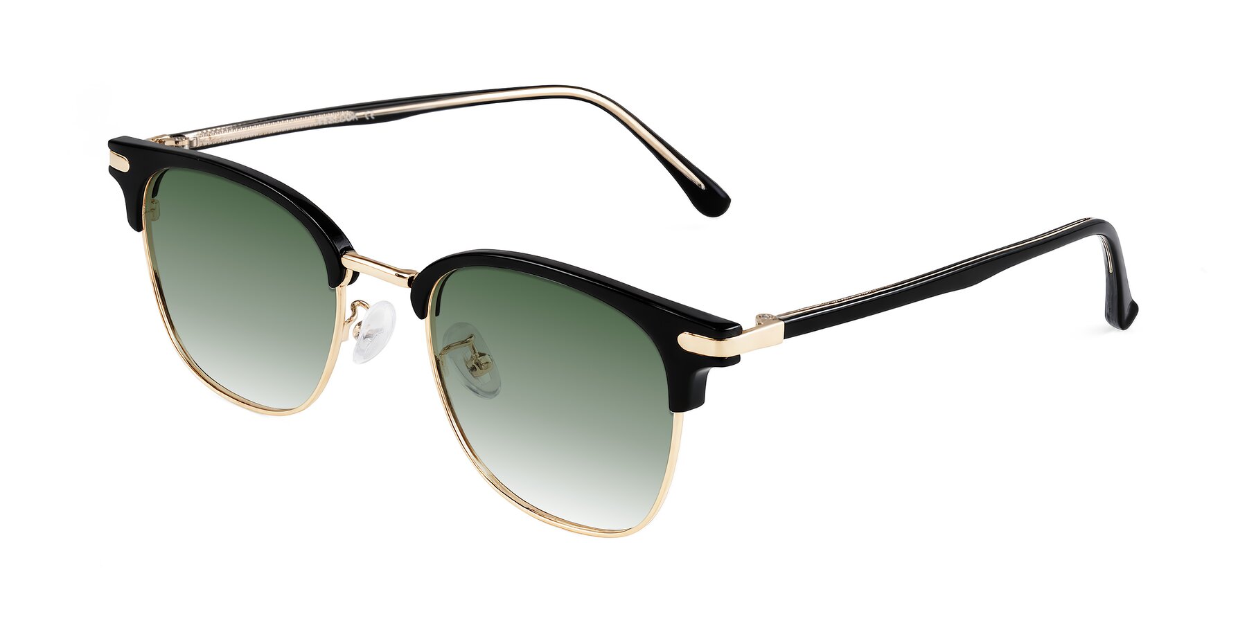 Angle of Raguti in Black/Gold with Green Gradient Lenses