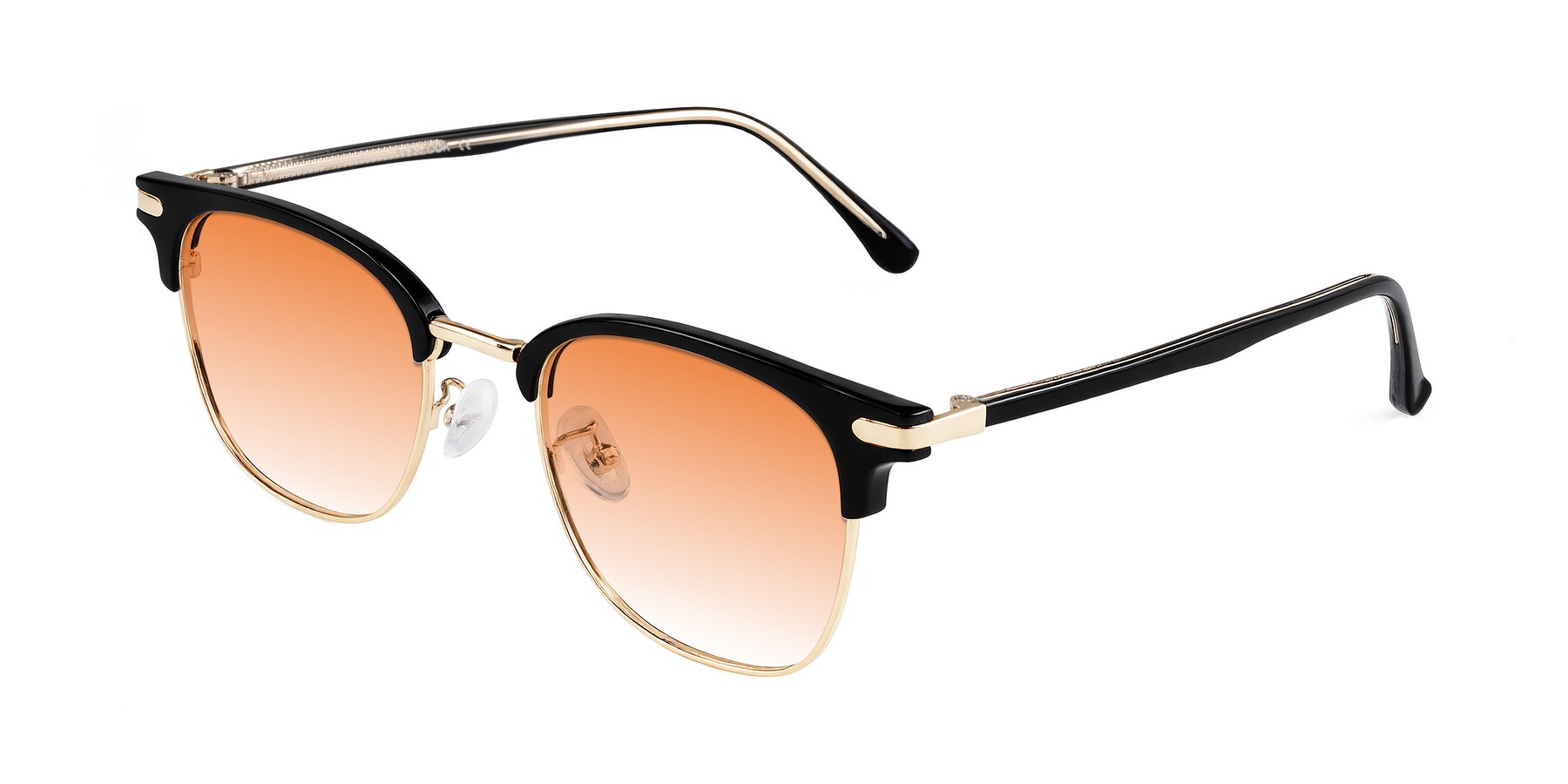 Angle of Raguti in Black/Gold with Orange Gradient Lenses