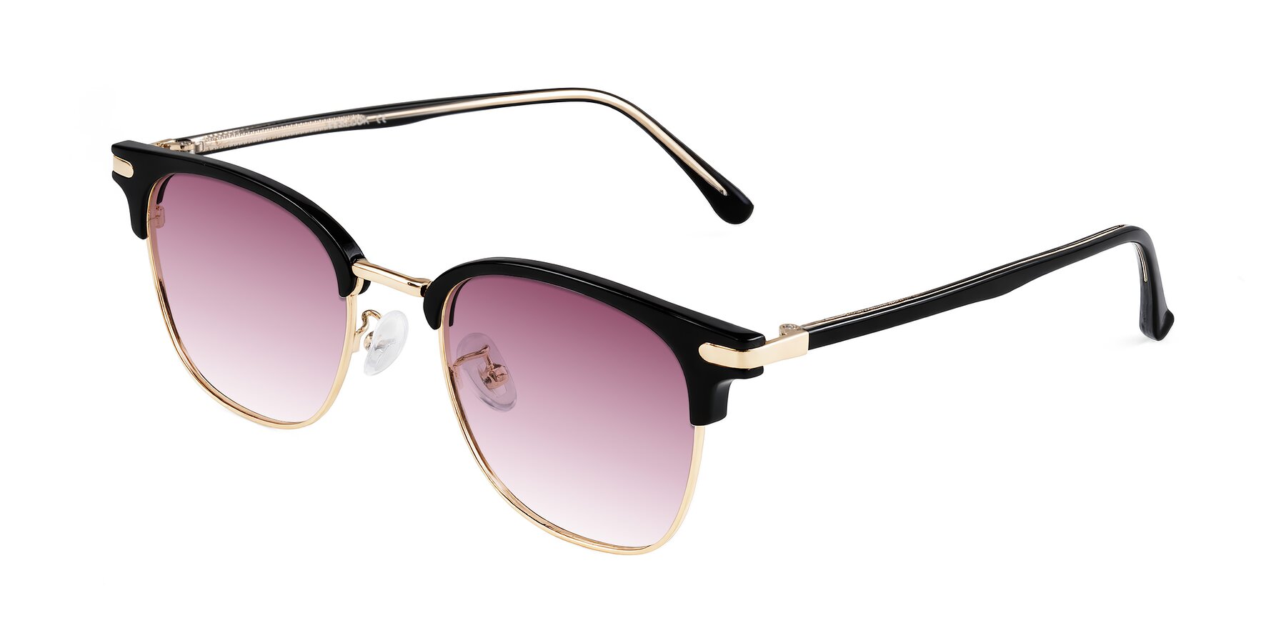Angle of Raguti in Black/Gold with Wine Gradient Lenses