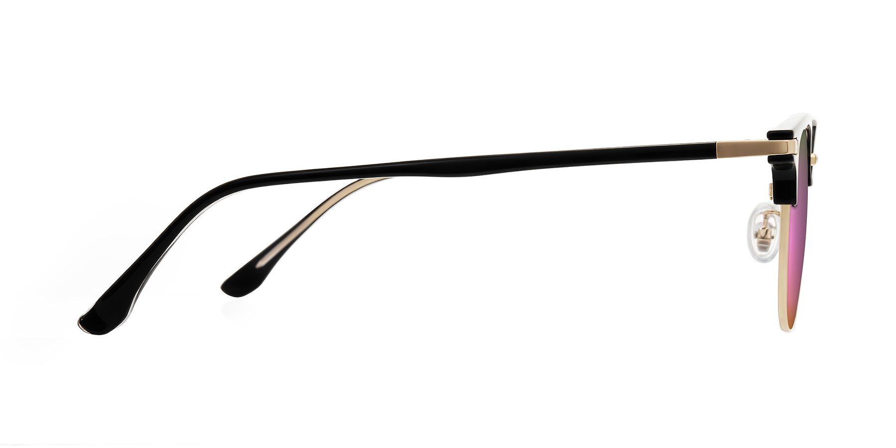 Side of Raguti in Black/Gold with Pink Mirrored Lenses