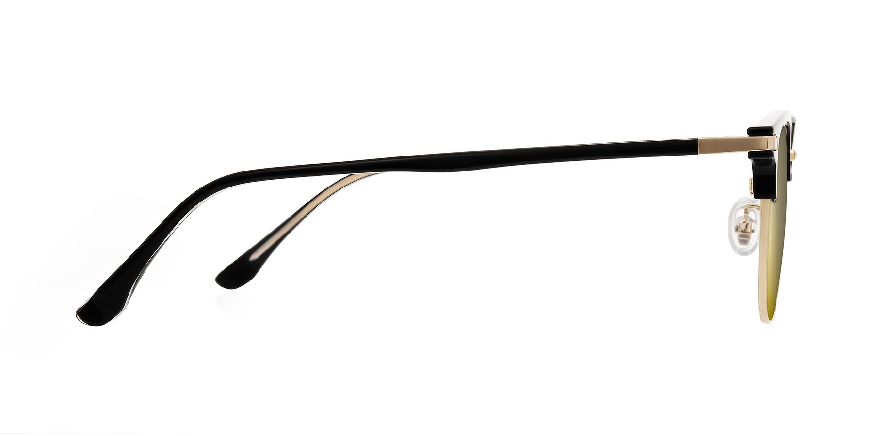 Side of Raguti in Black/Gold with Gold Mirrored Lenses