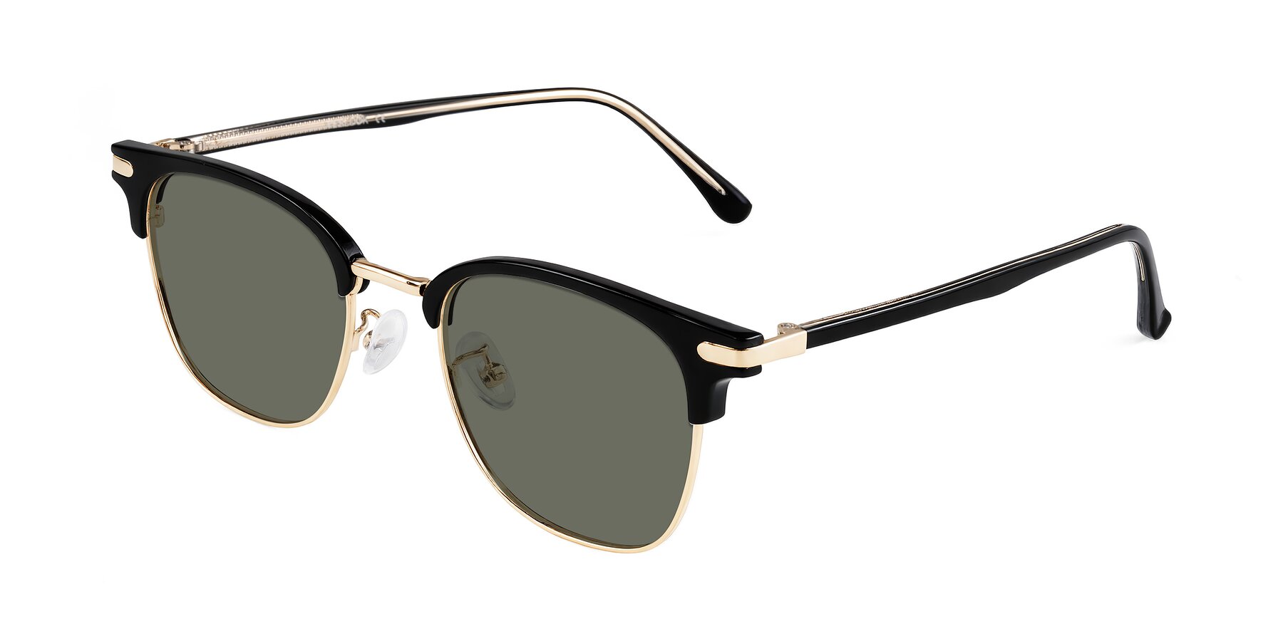 Angle of Raguti in Black/Gold with Gray Polarized Lenses