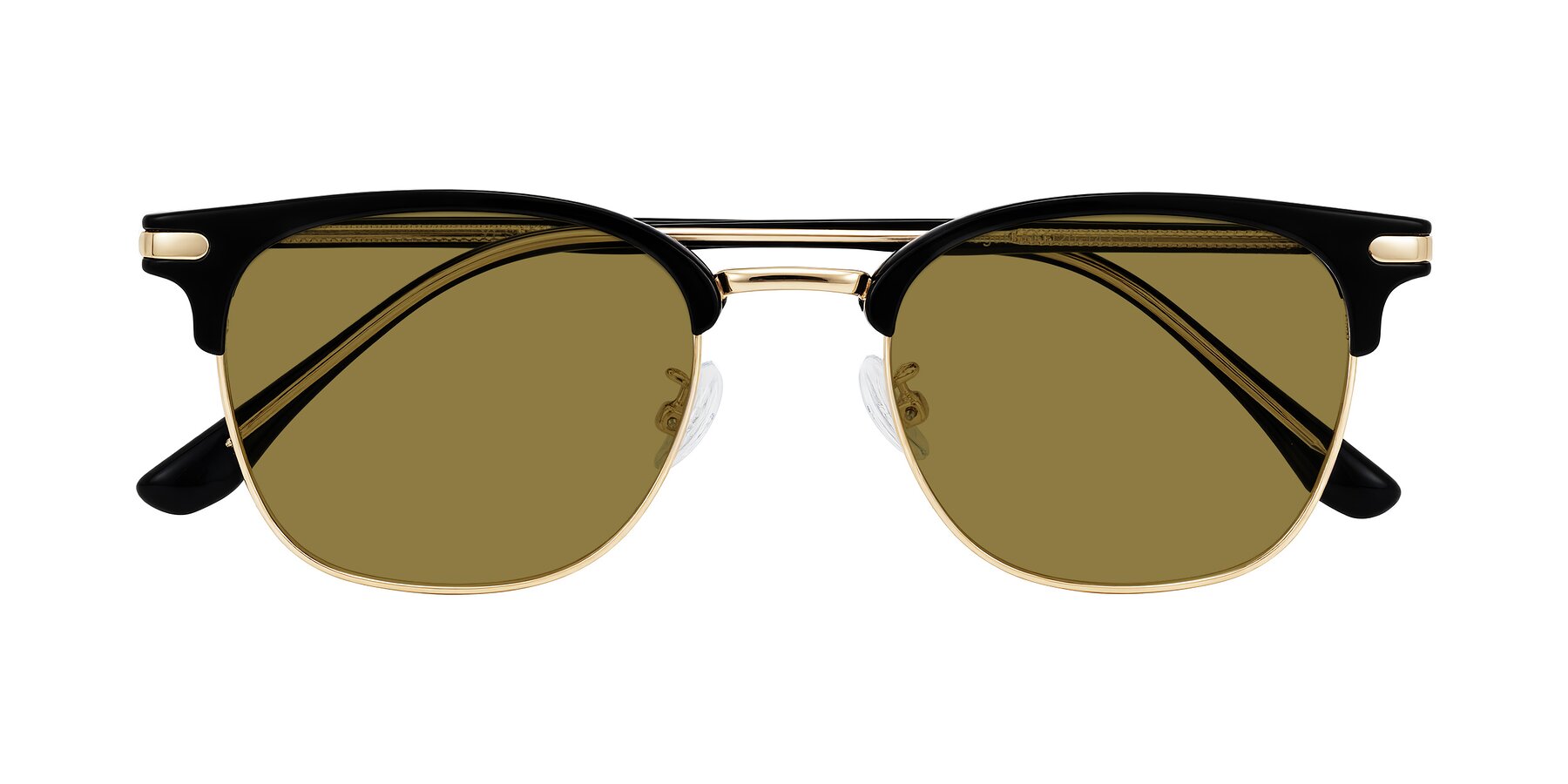 Folded Front of Raguti in Black/Gold with Brown Polarized Lenses