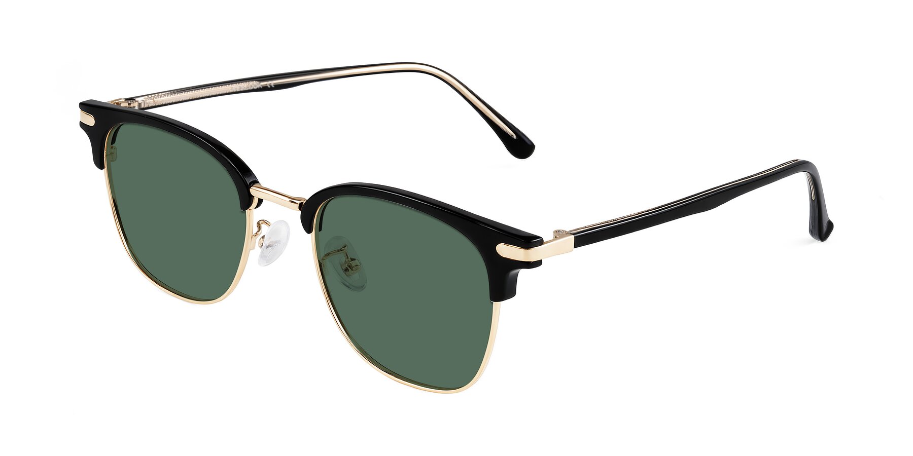 Angle of Raguti in Black/Gold with Green Polarized Lenses