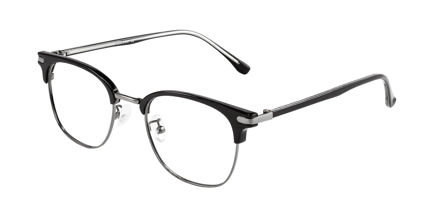 Angle of Raguti in Black/Gunmetal with Clear Eyeglass Lenses