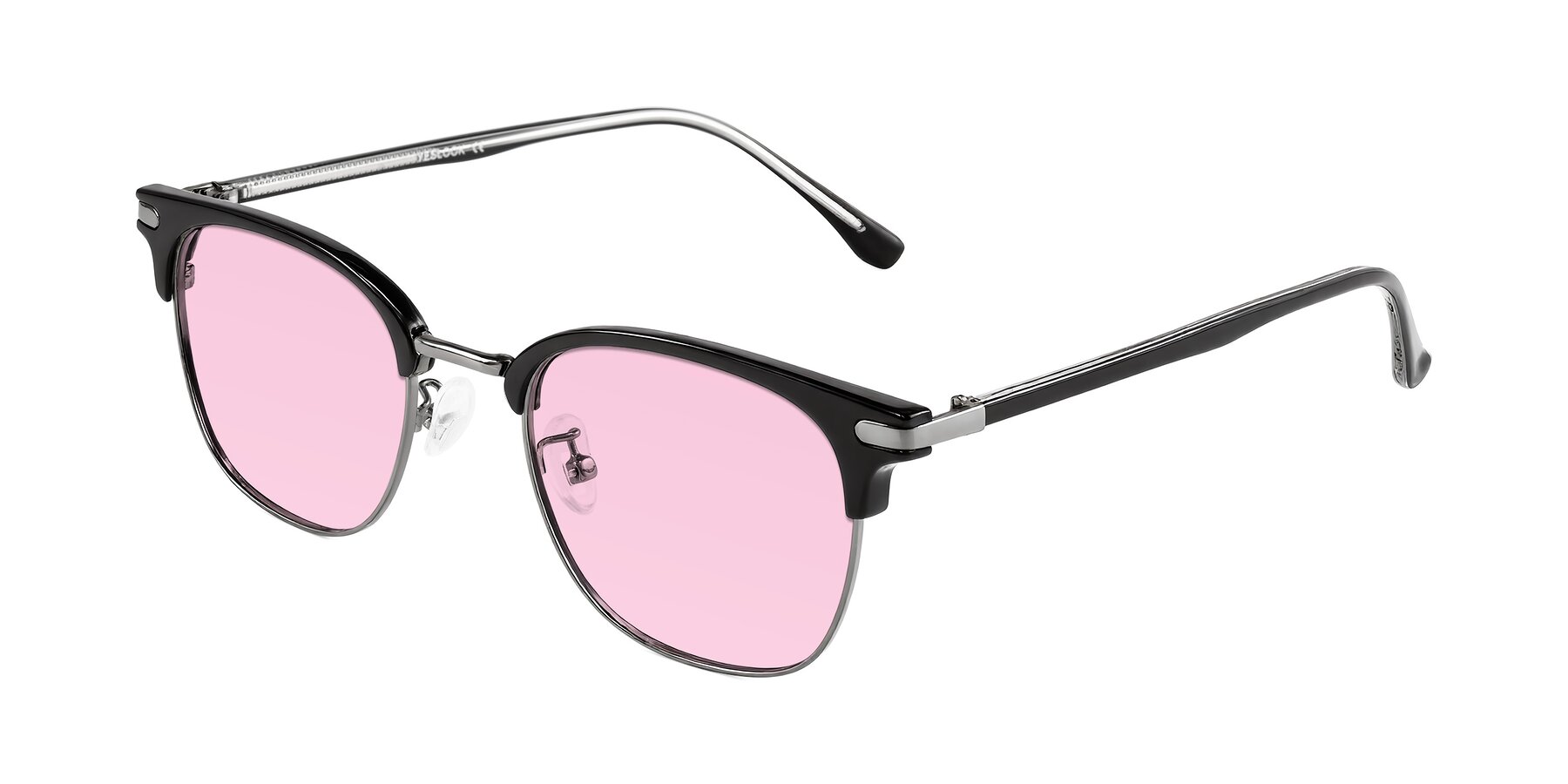 Angle of Raguti in Black/Gunmetal with Light Pink Tinted Lenses