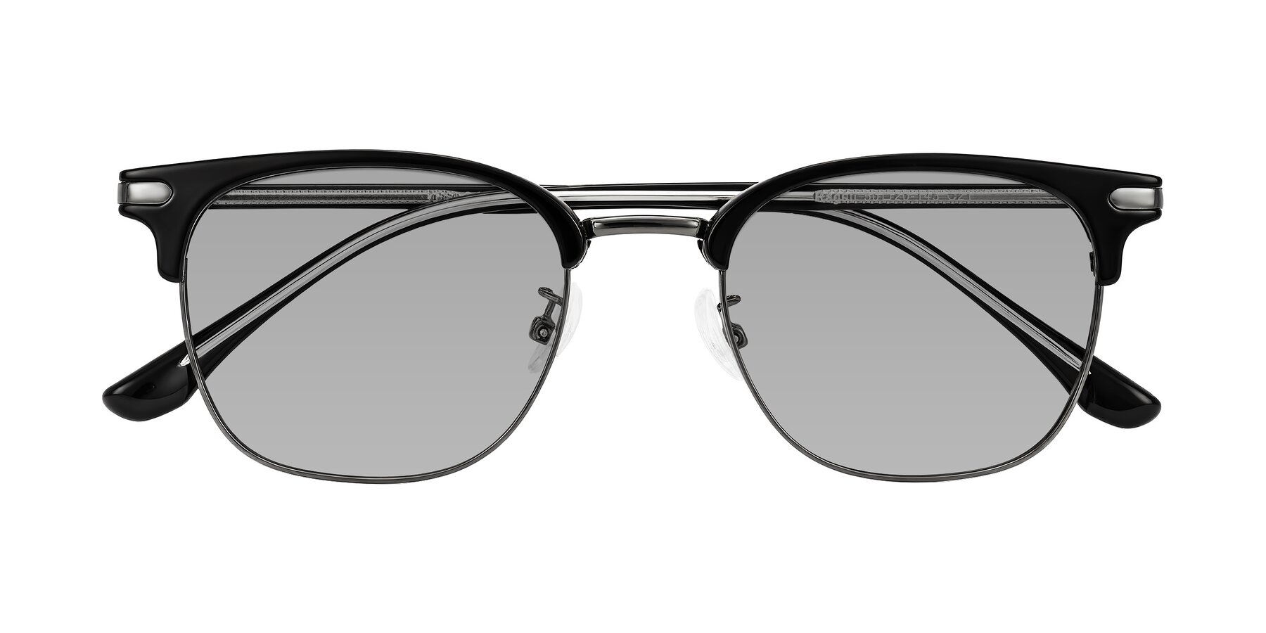 Folded Front of Raguti in Black/Gunmetal with Light Gray Tinted Lenses