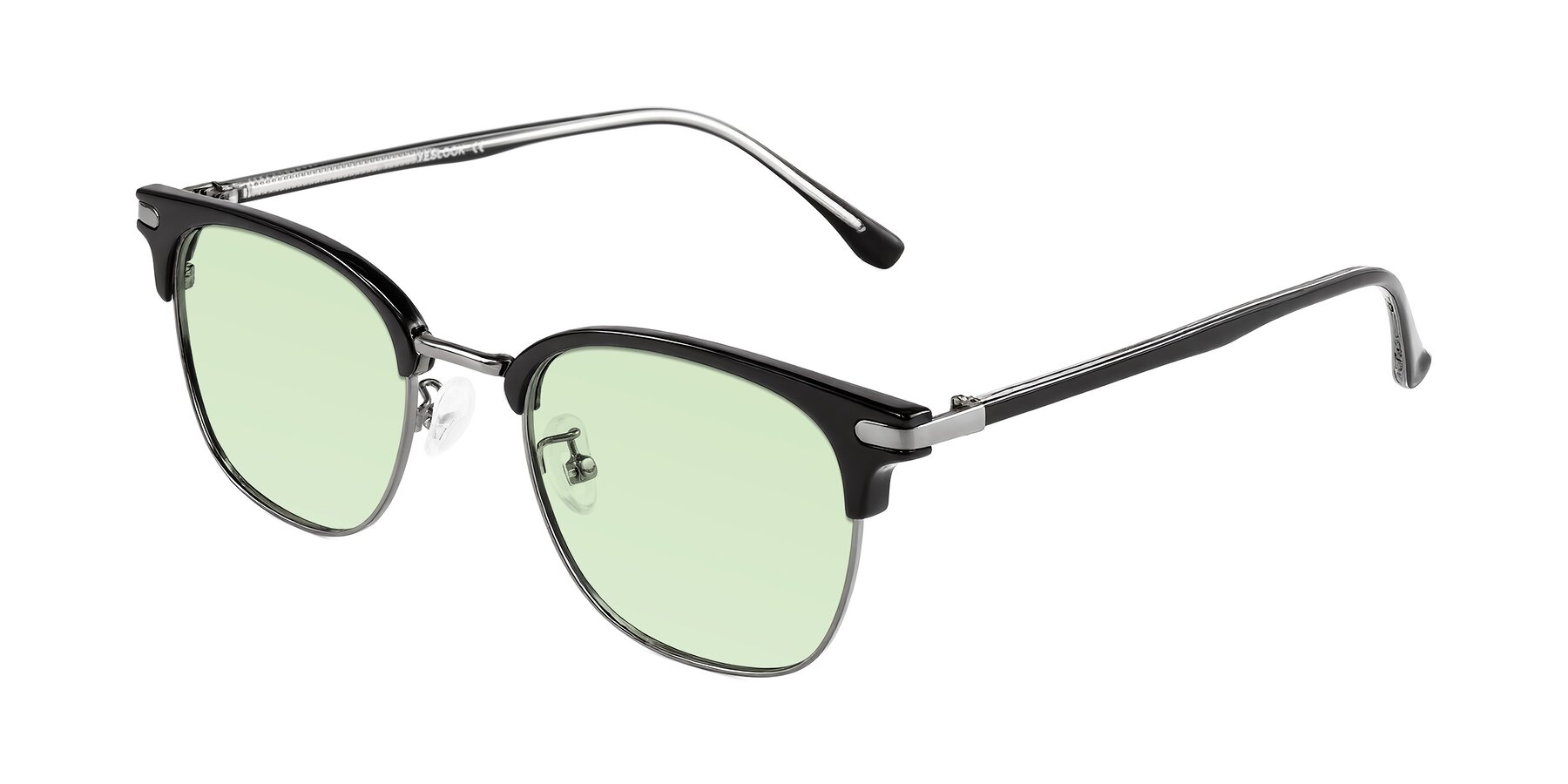 Angle of Raguti in Black/Gunmetal with Light Green Tinted Lenses