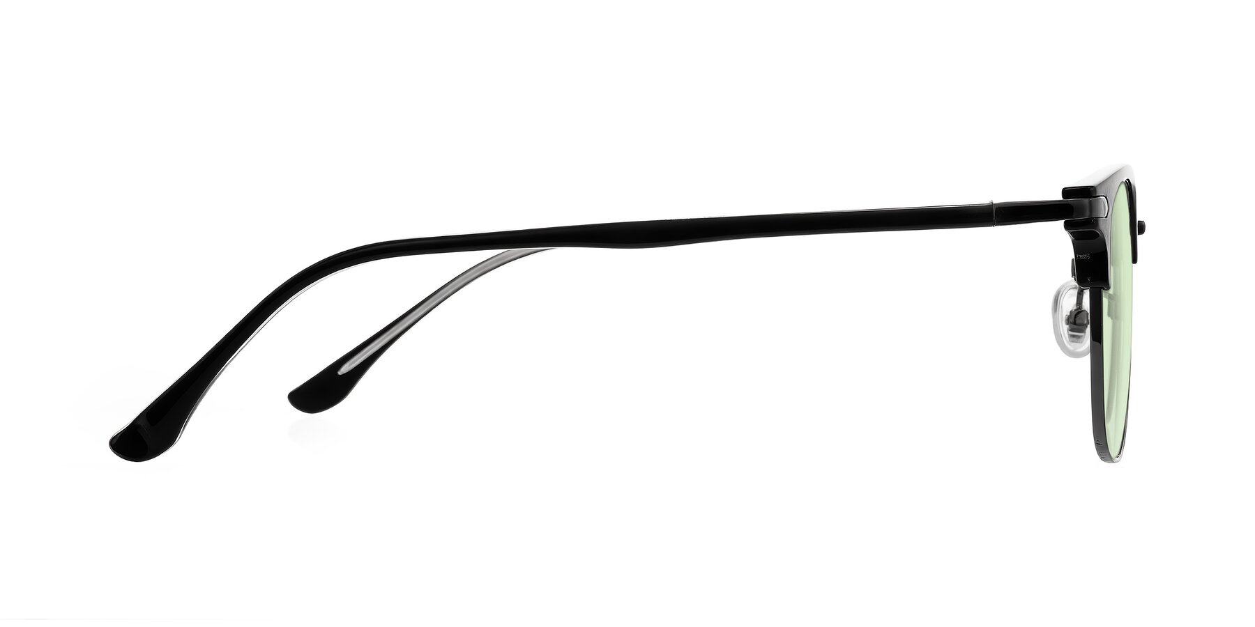 Side of Raguti in Black/Gunmetal with Light Green Tinted Lenses