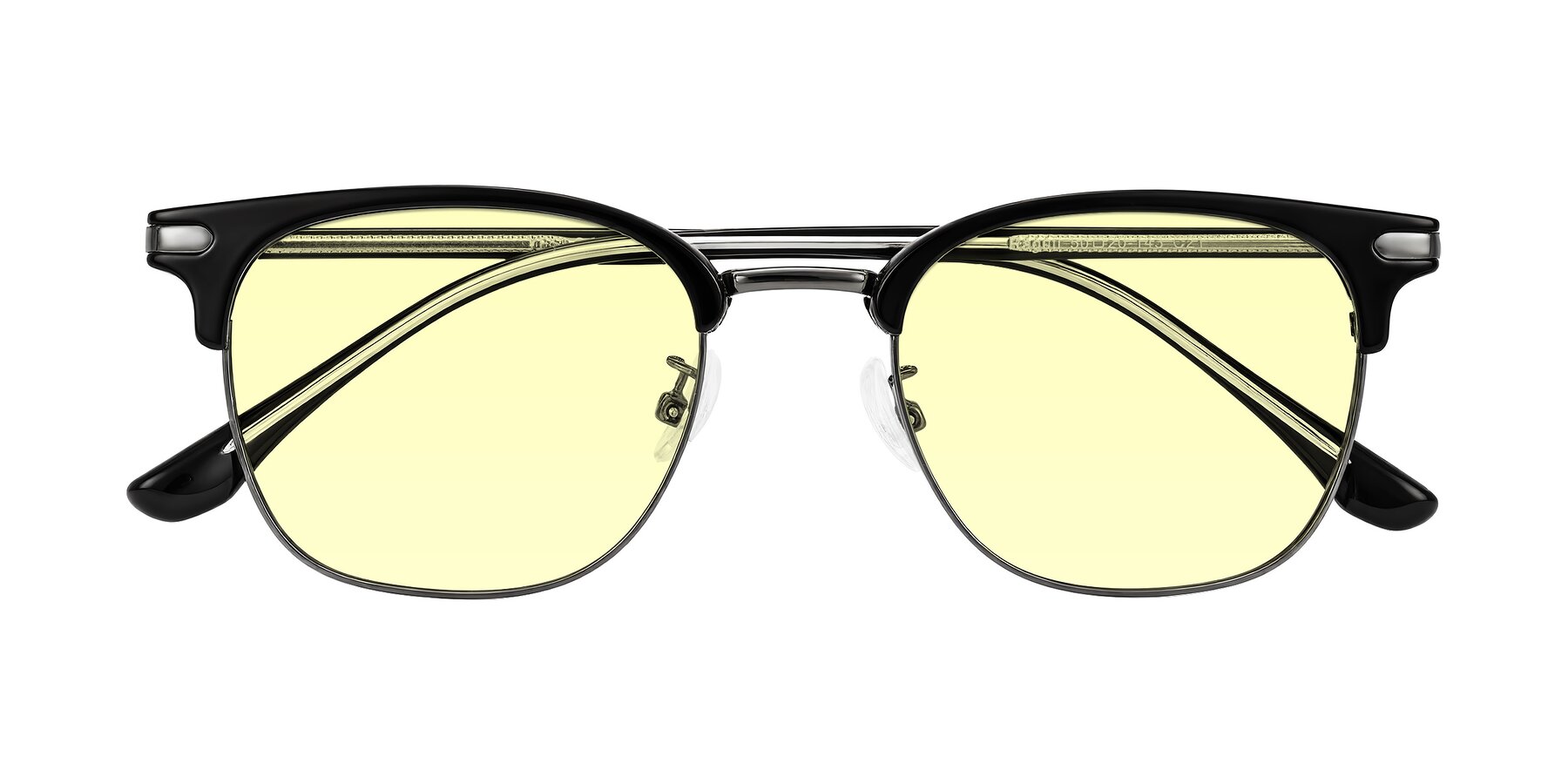 Folded Front of Raguti in Black/Gunmetal with Light Yellow Tinted Lenses