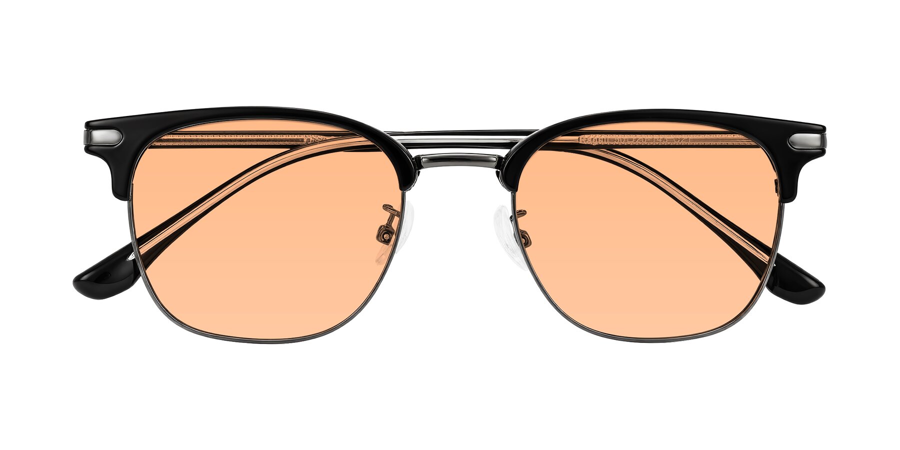 Folded Front of Raguti in Black/Gunmetal with Light Orange Tinted Lenses