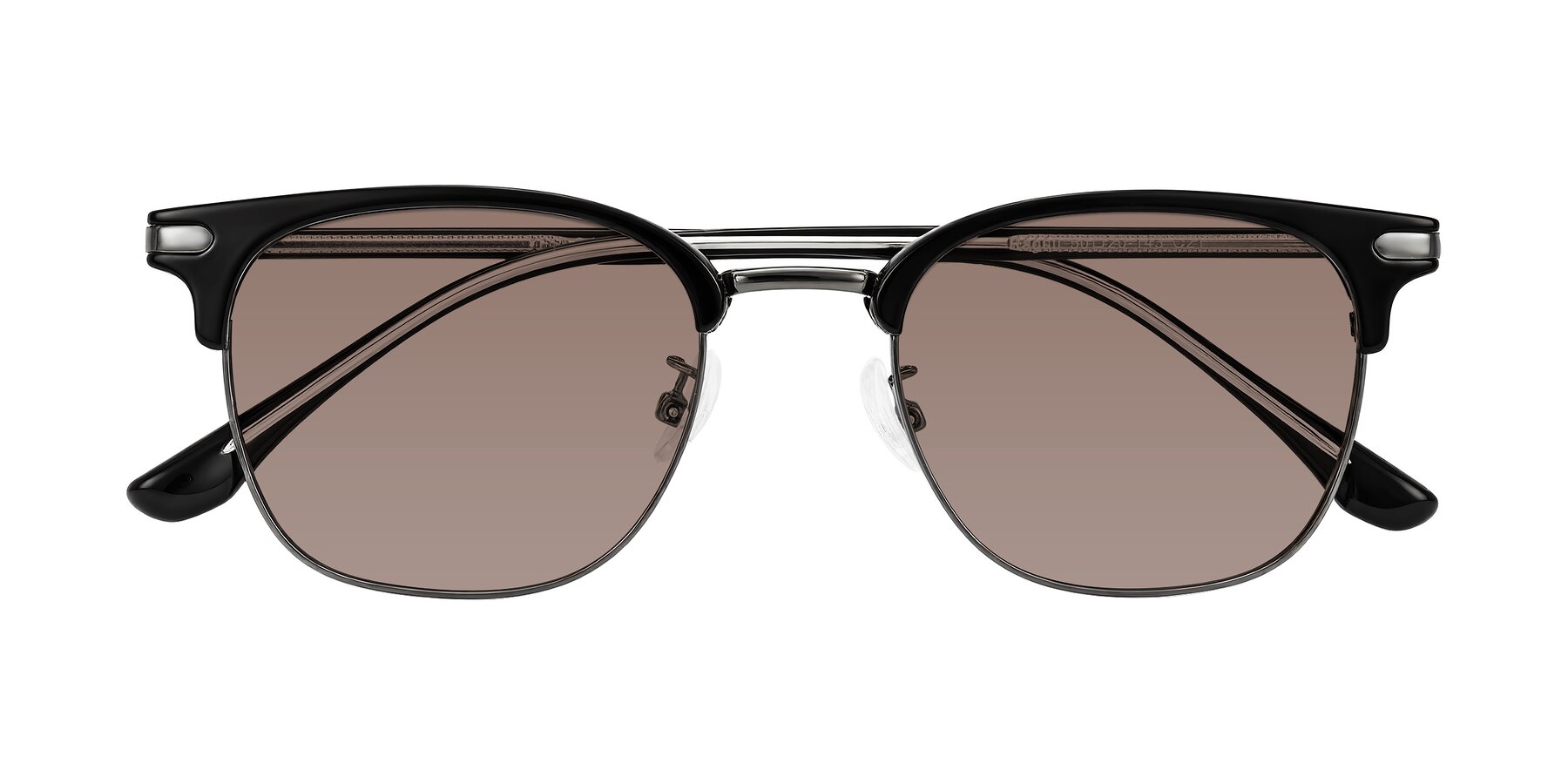 Folded Front of Raguti in Black/Gunmetal with Medium Brown Tinted Lenses