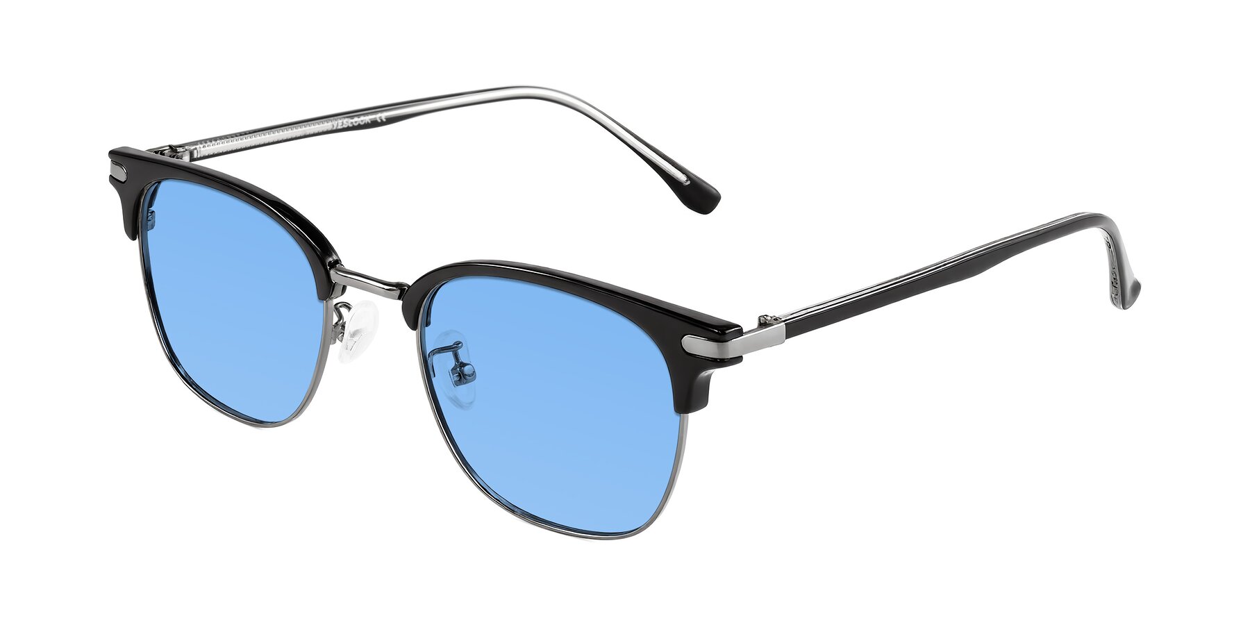 Angle of Raguti in Black/Gunmetal with Medium Blue Tinted Lenses