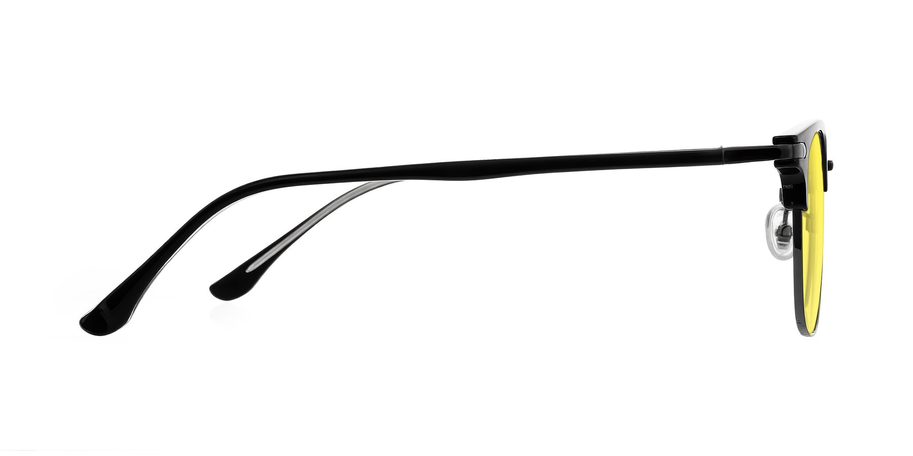 Side of Raguti in Black/Gunmetal with Medium Yellow Tinted Lenses