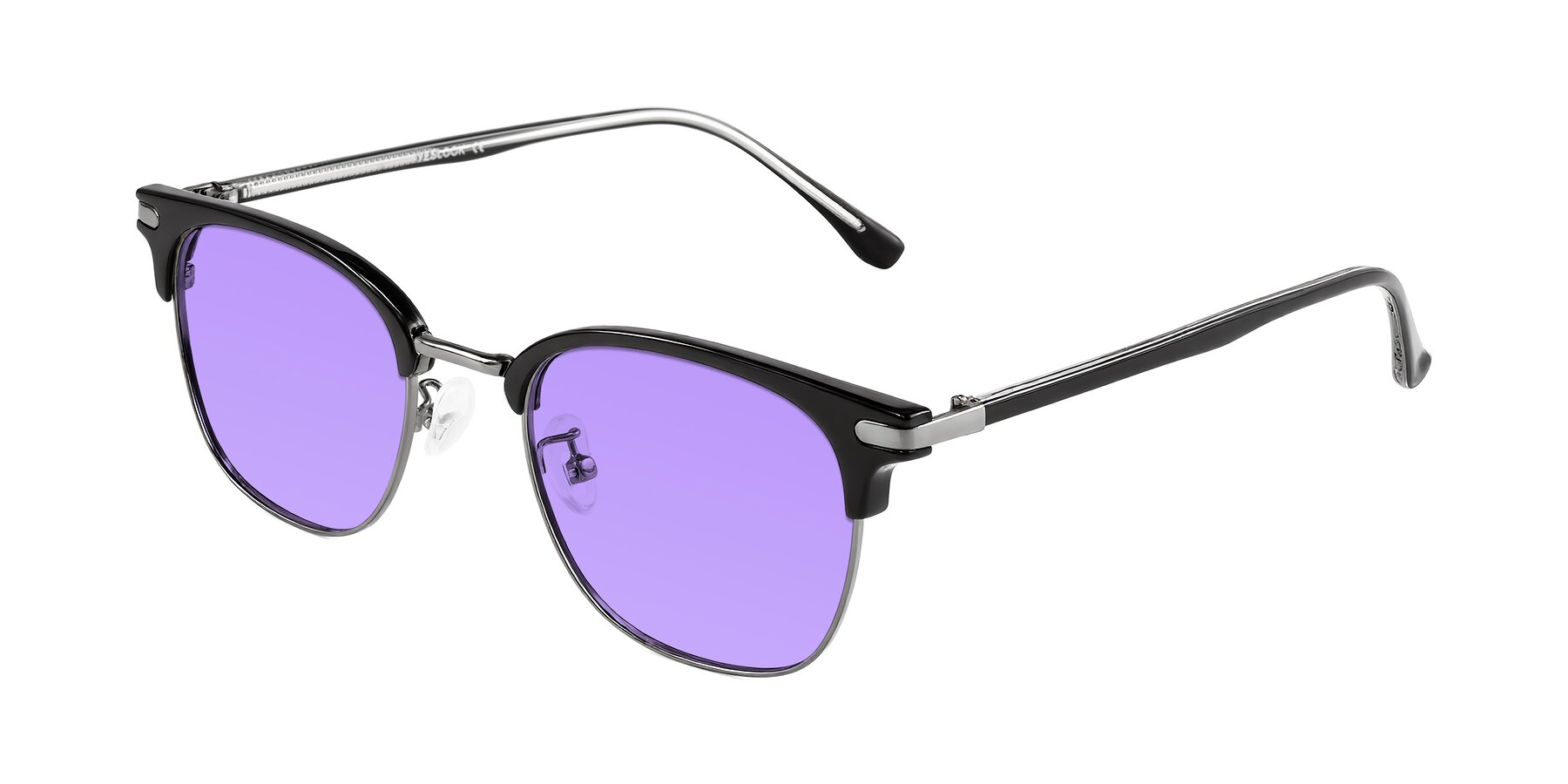 Angle of Raguti in Black/Gunmetal with Medium Purple Tinted Lenses