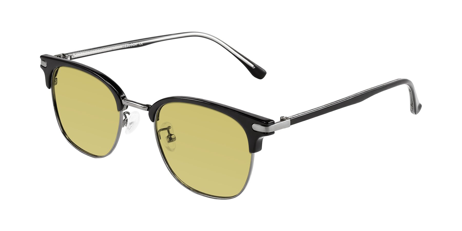 Angle of Raguti in Black/Gunmetal with Medium Champagne Tinted Lenses