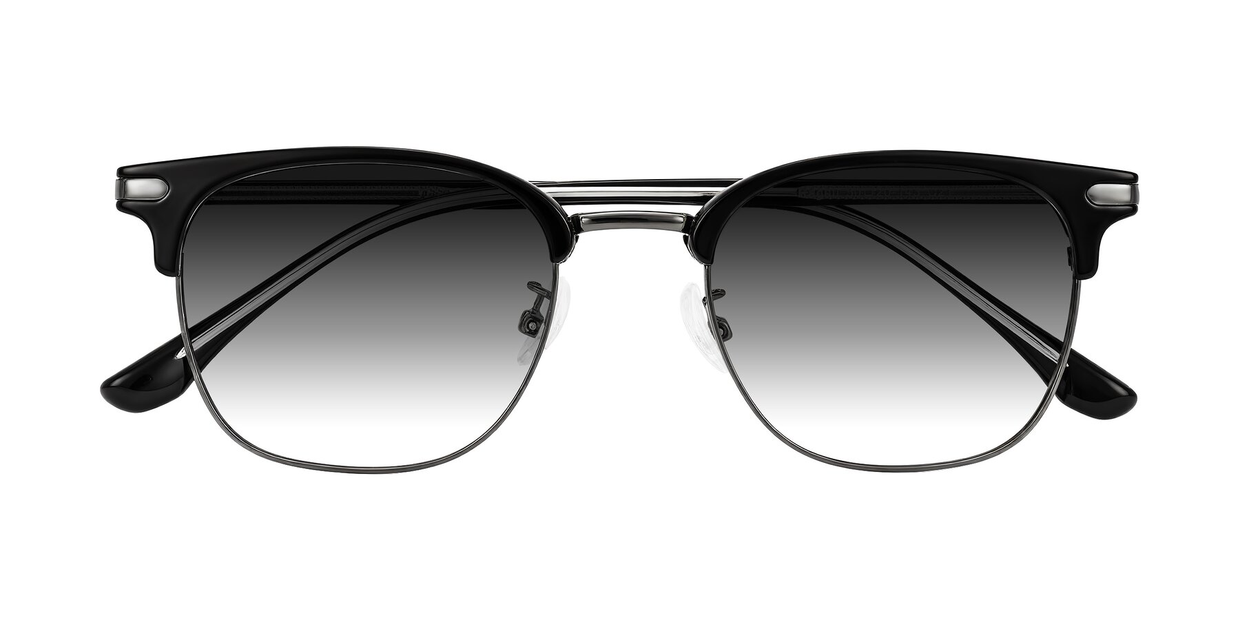 Folded Front of Raguti in Black/Gunmetal with Gray Gradient Lenses