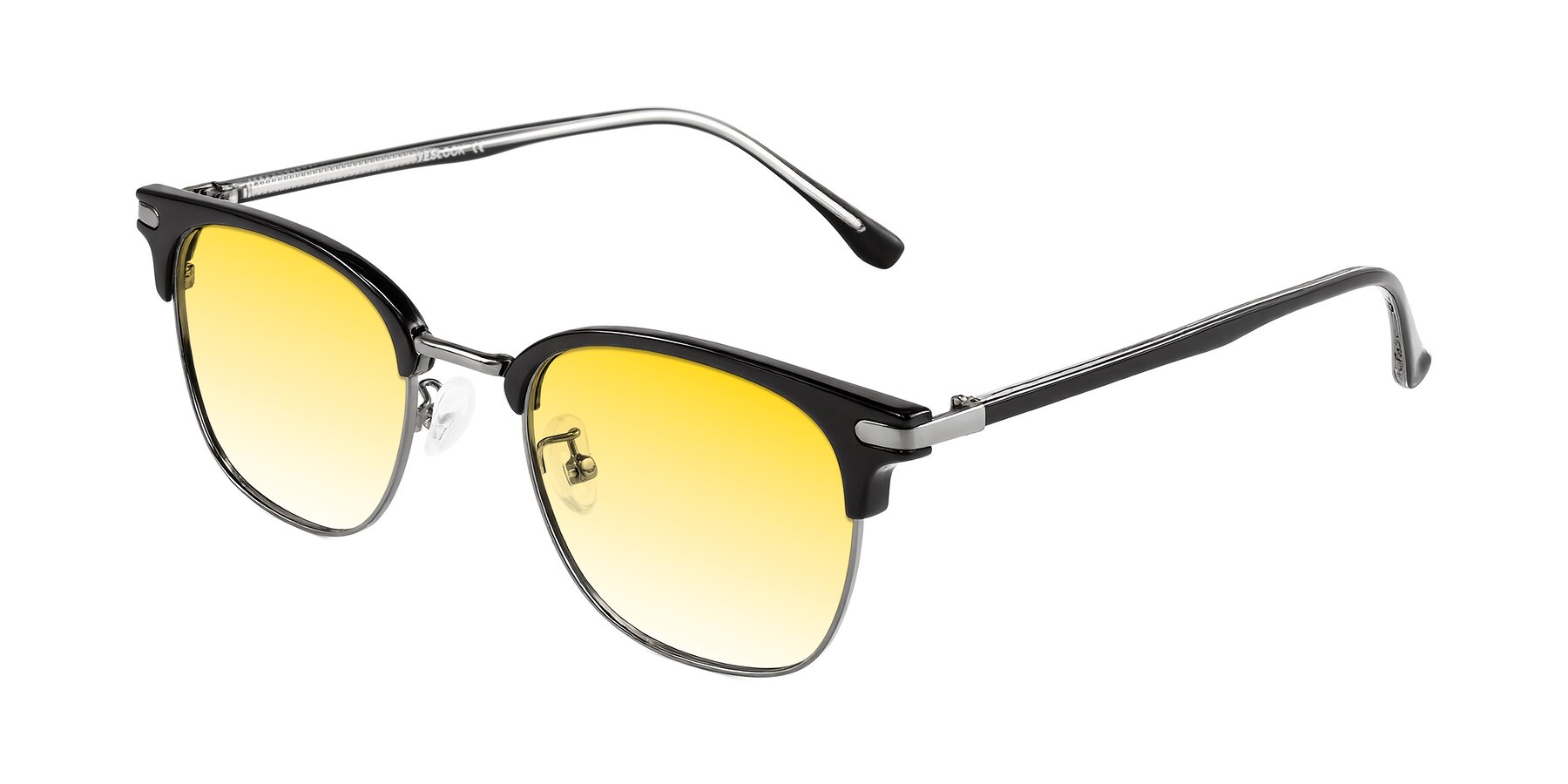 Angle of Raguti in Black/Gunmetal with Yellow Gradient Lenses