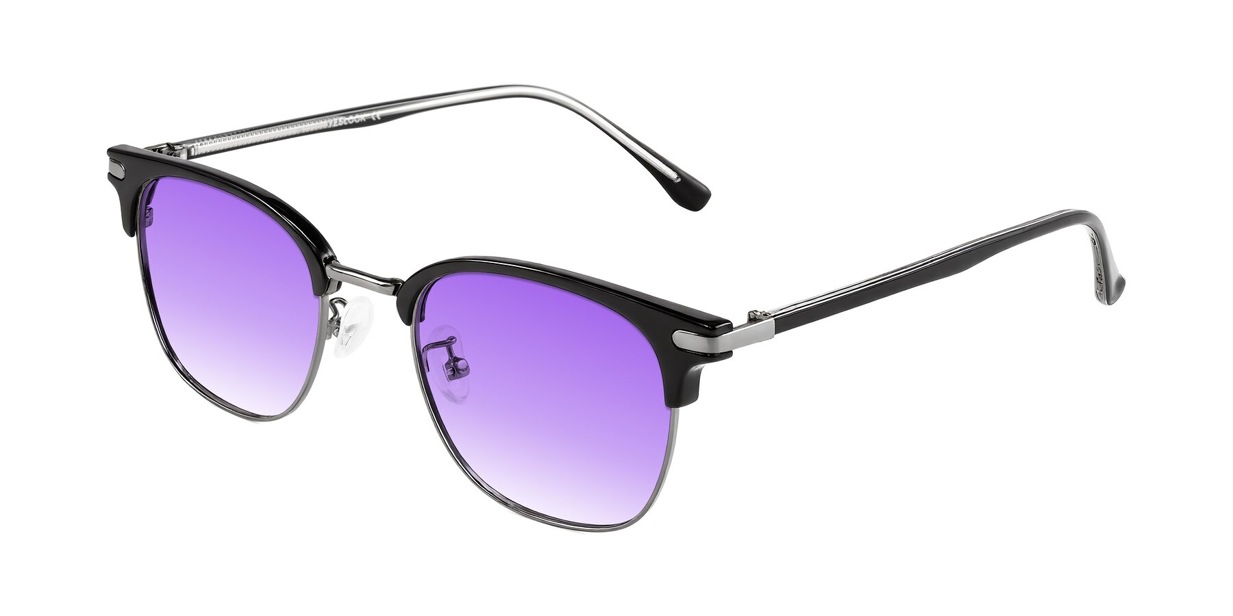 Angle of Raguti in Black/Gunmetal with Purple Gradient Lenses
