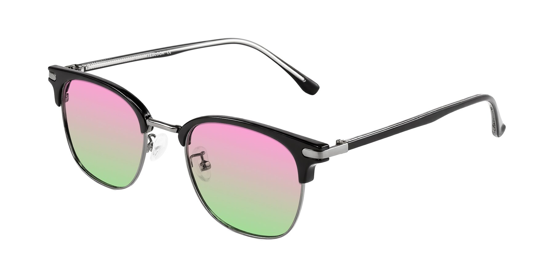 Angle of Raguti in Black/Gunmetal with Pink / Green Gradient Lenses