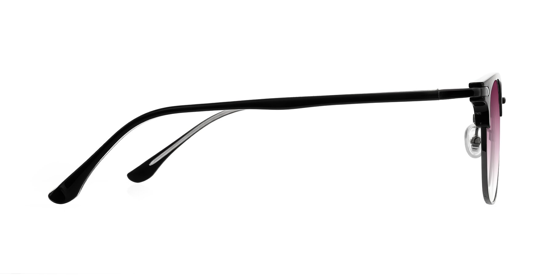 Side of Raguti in Black/Gunmetal with Wine Gradient Lenses