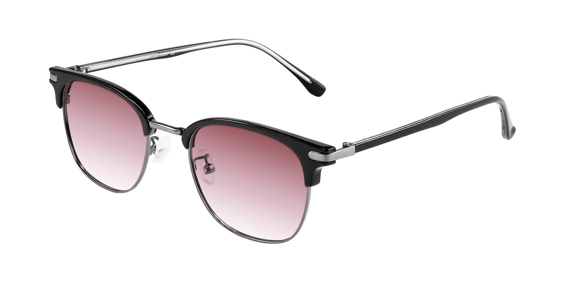 Angle of Raguti in Black/Gunmetal with Garnet Gradient Lenses