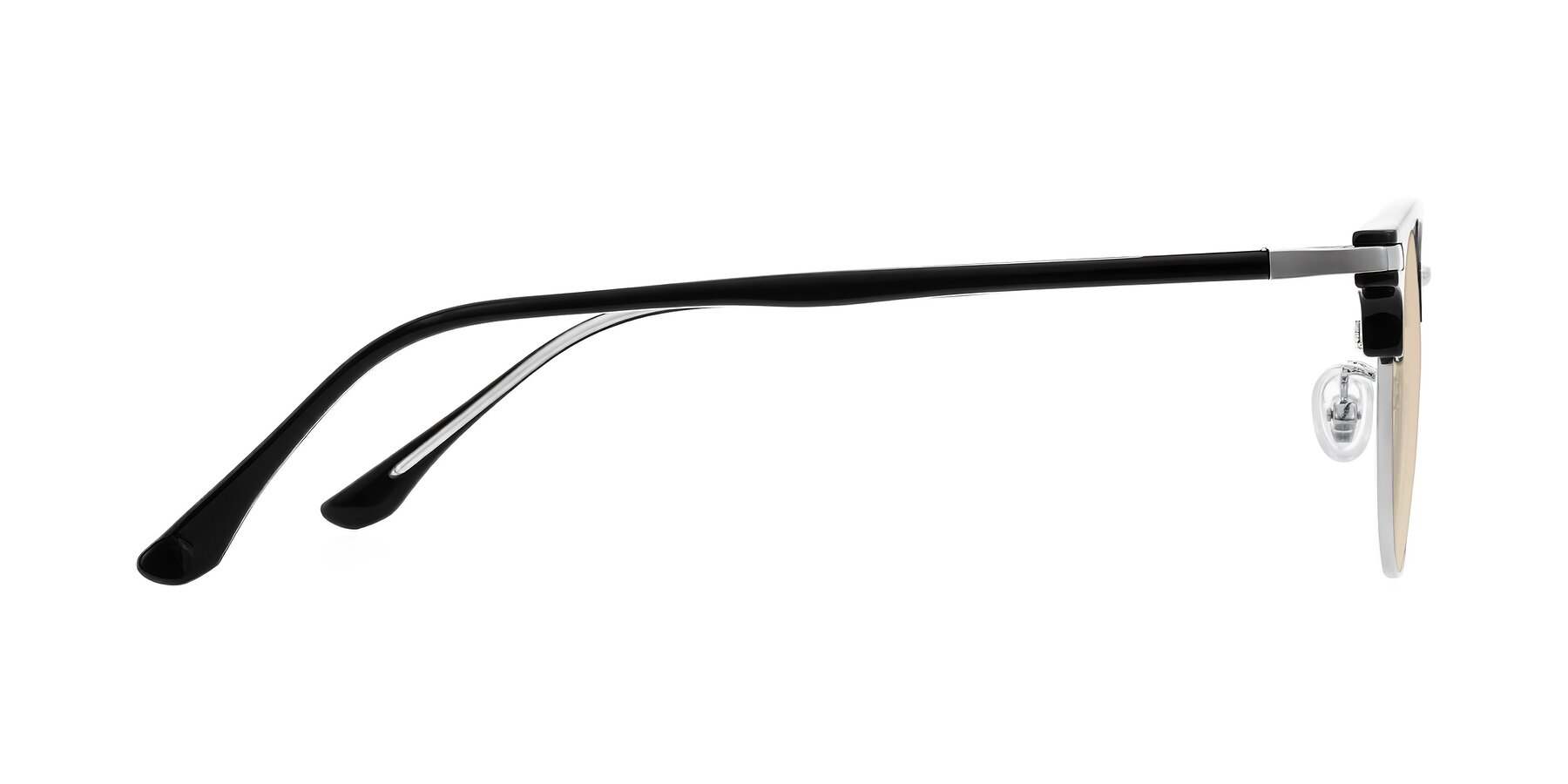Side of Raguti in Black/Silver with Light Brown Tinted Lenses