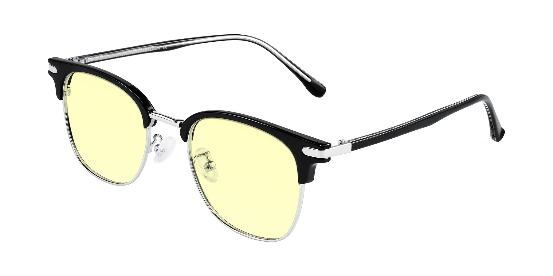 Angle of Raguti in Black/Silver with Light Yellow Tinted Lenses