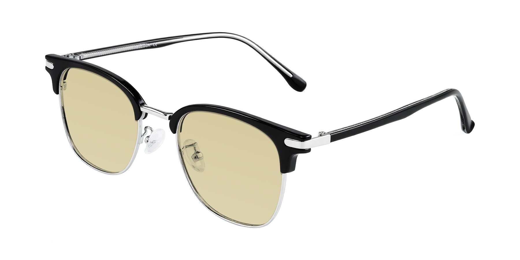 Angle of Raguti in Black/Silver with Light Champagne Tinted Lenses