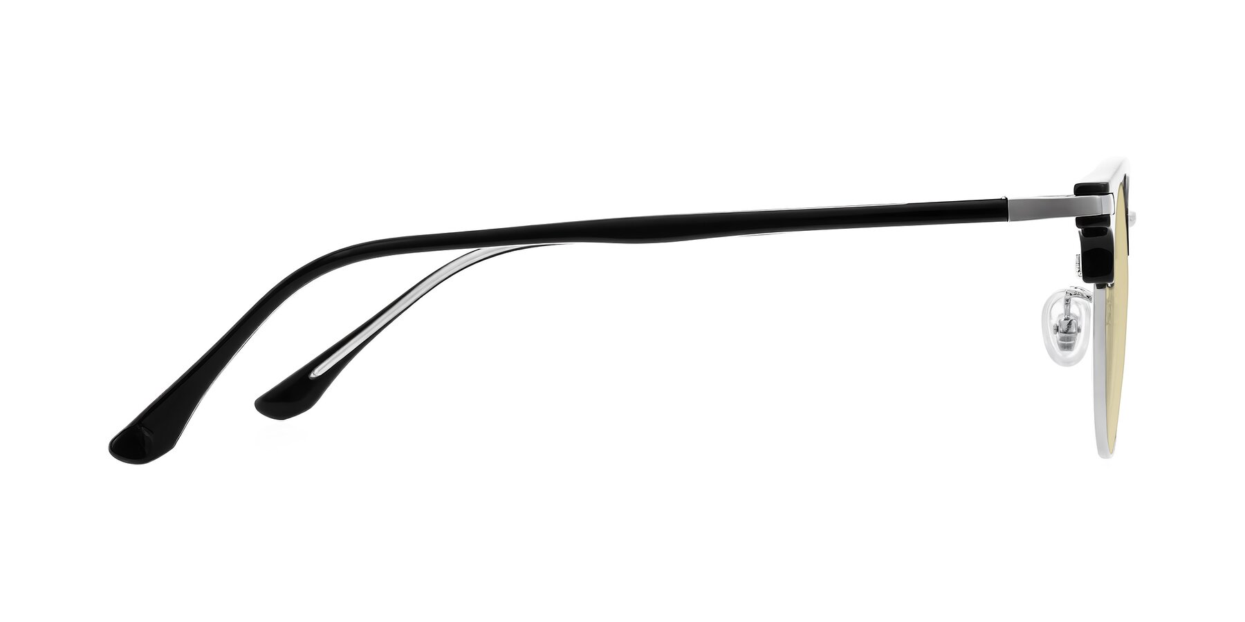 Side of Raguti in Black/Silver with Light Champagne Tinted Lenses