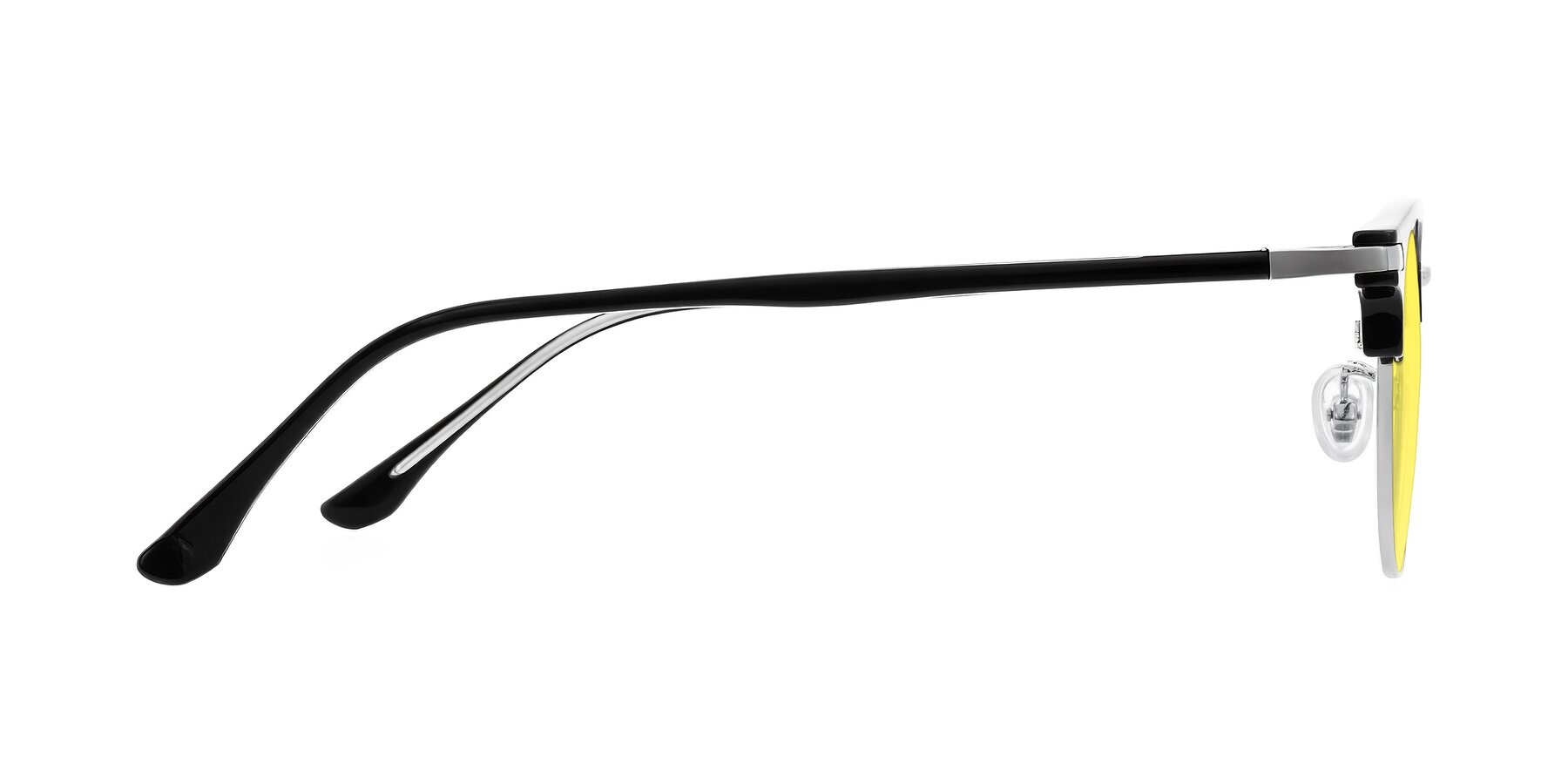 Side of Raguti in Black/Silver with Medium Yellow Tinted Lenses