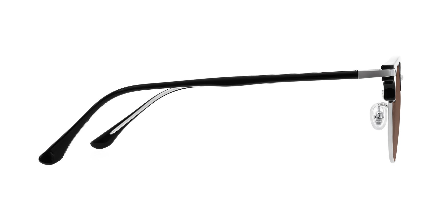 Side of Raguti in Black/Silver with Brown Tinted Lenses