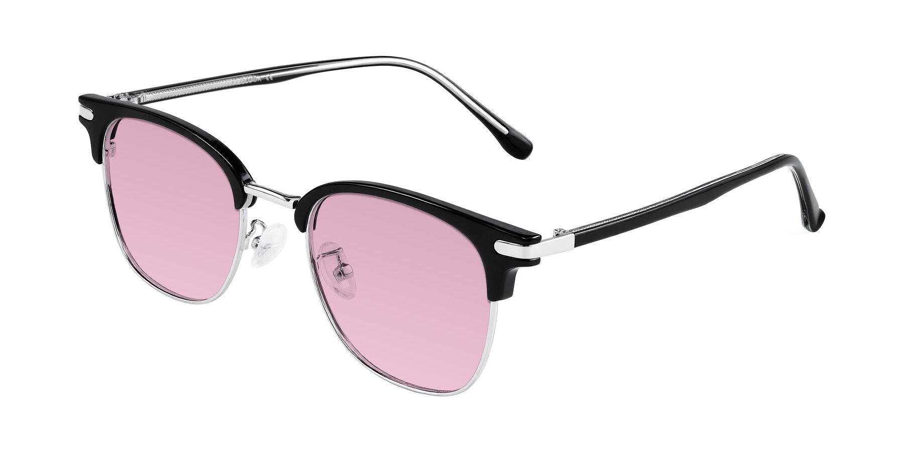 Angle of Raguti in Black/Silver with Light Wine Tinted Lenses