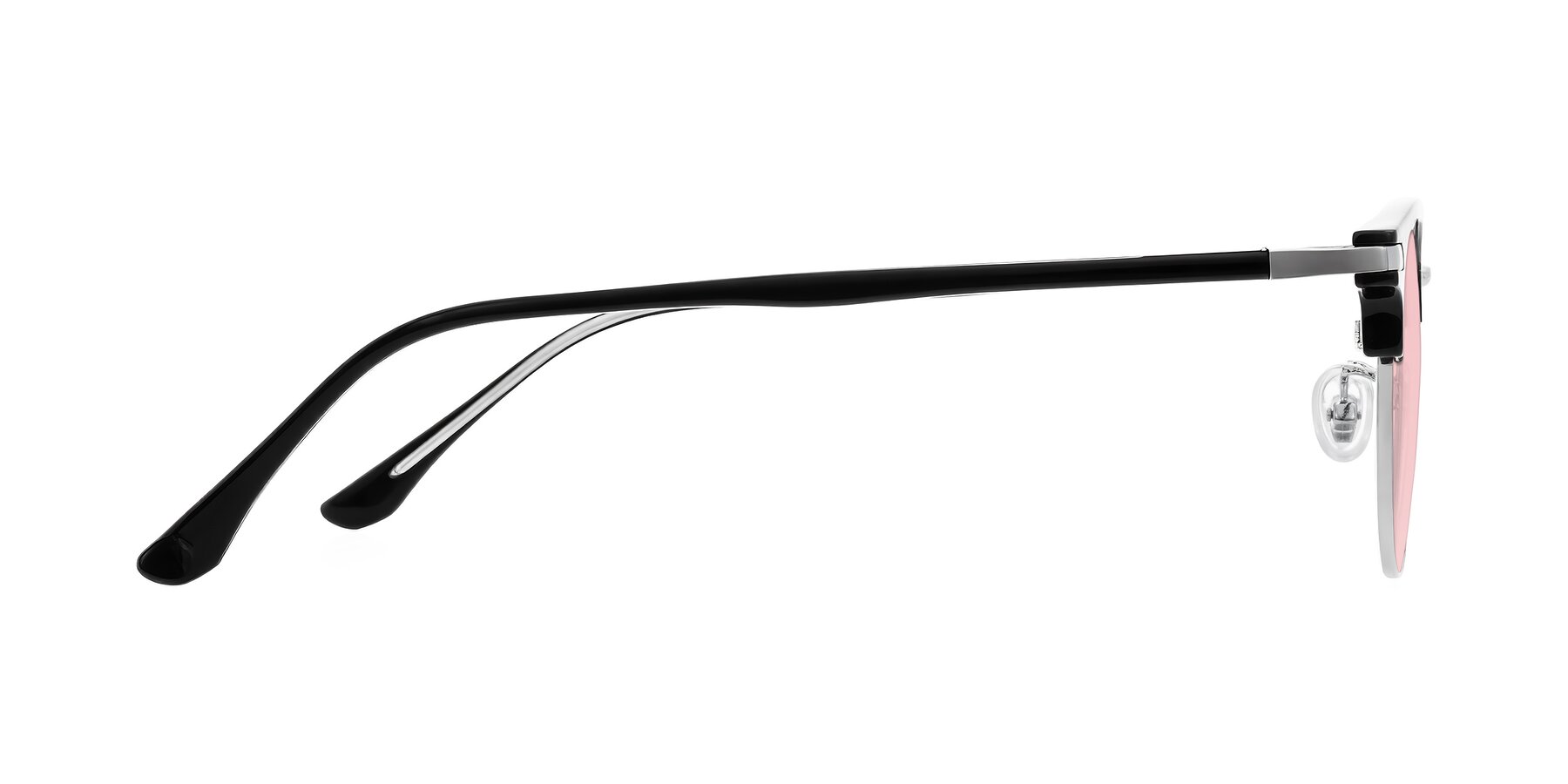 Side of Raguti in Black/Silver with Light Garnet Tinted Lenses