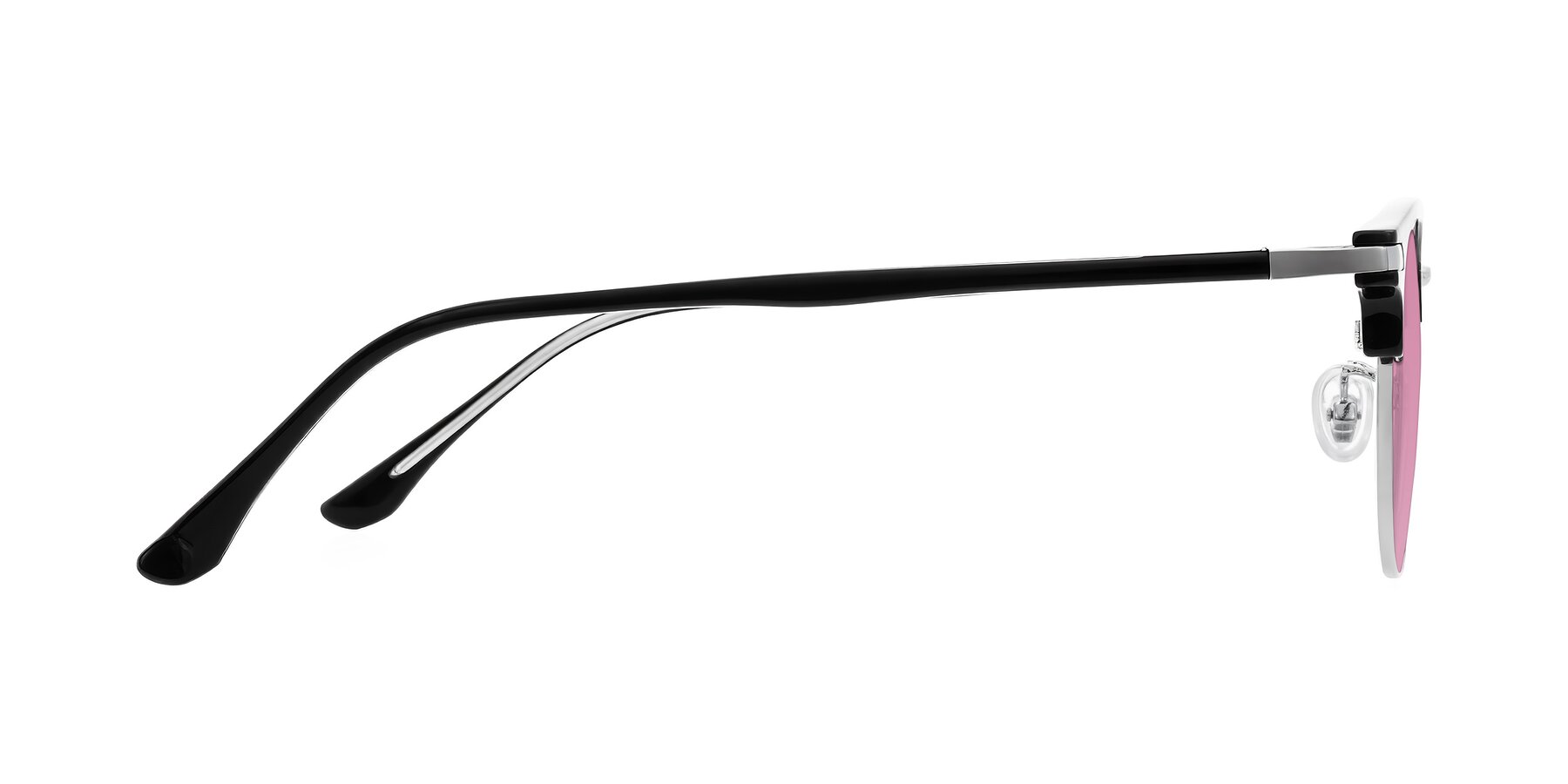 Side of Raguti in Black/Silver with Medium Wine Tinted Lenses