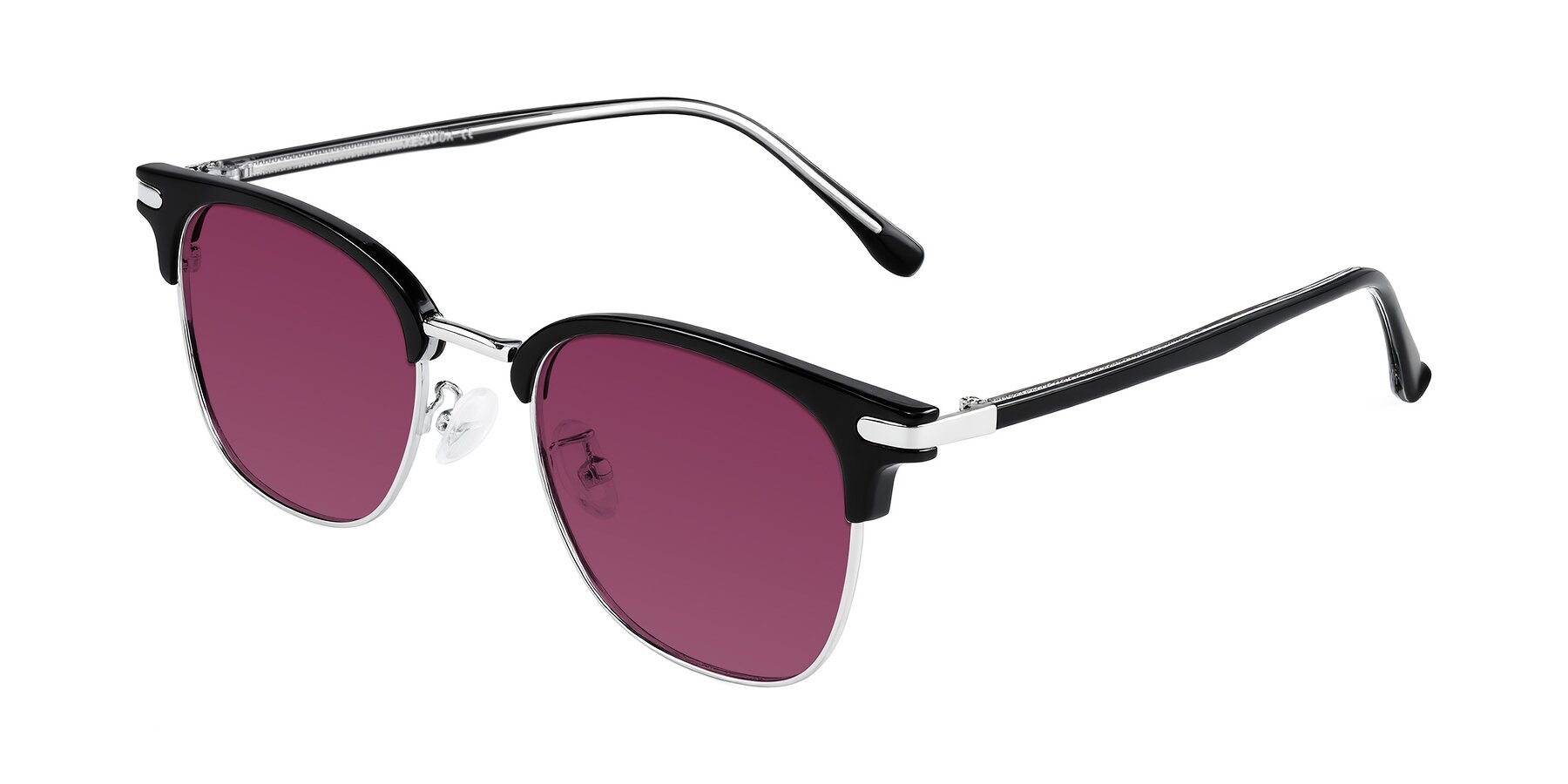 Angle of Raguti in Black/Silver with Wine Tinted Lenses