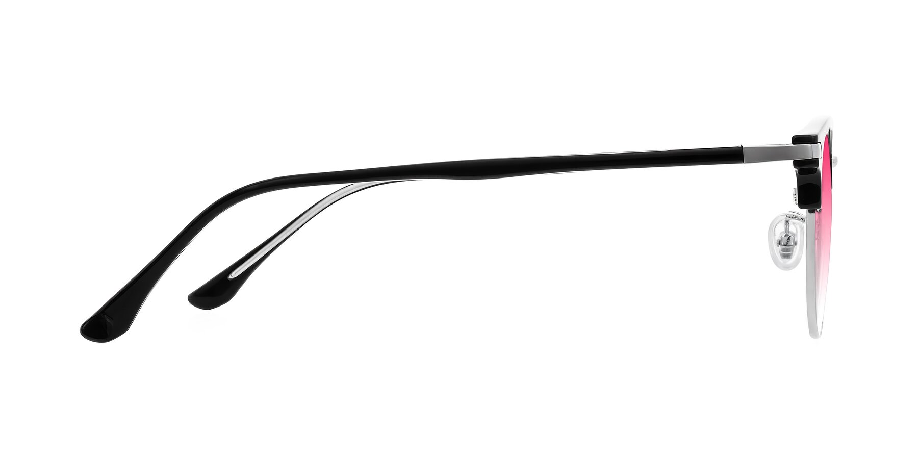 Side of Raguti in Black/Silver with Pink Gradient Lenses