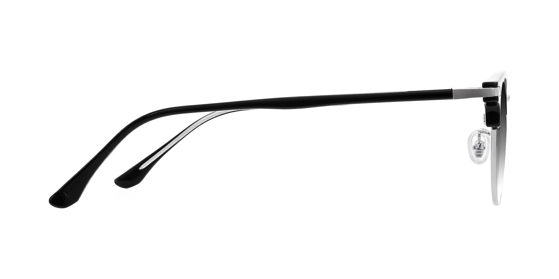 Side of Raguti in Black/Silver with Gray Gradient Lenses
