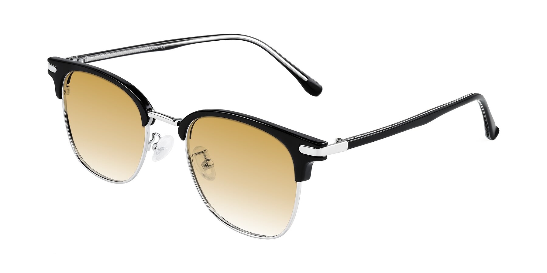 Angle of Raguti in Black/Silver with Champagne Gradient Lenses