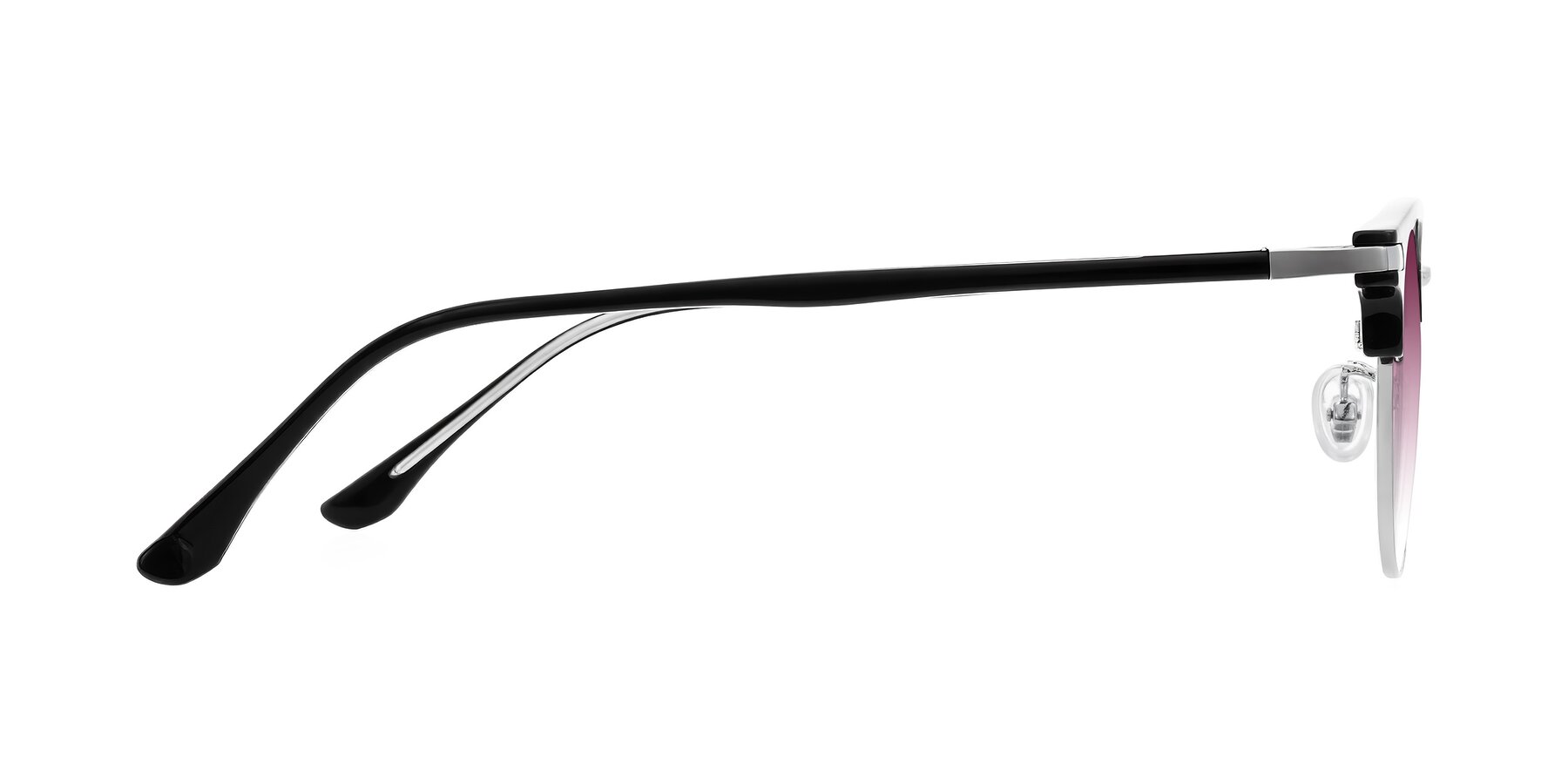 Side of Raguti in Black/Silver with Wine Gradient Lenses