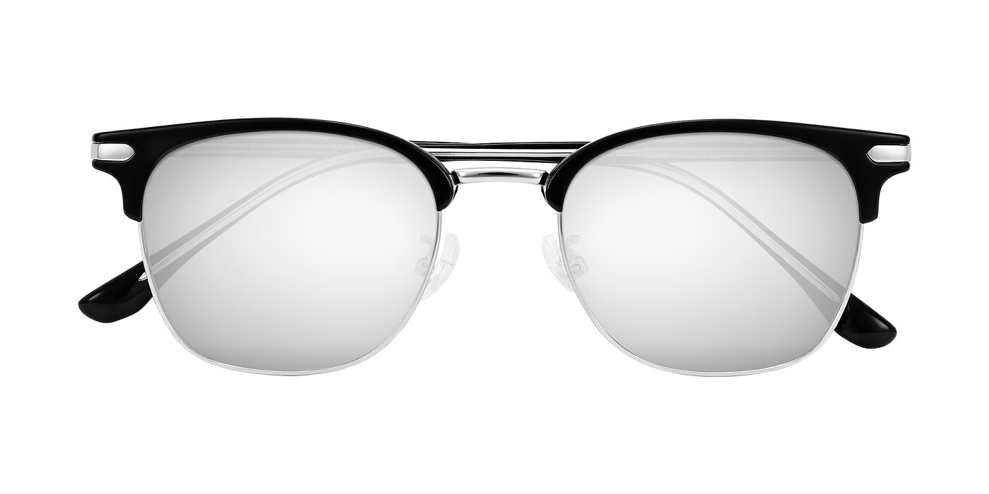 Raguti - Black/Silver Flash Mirrored Sunglasses